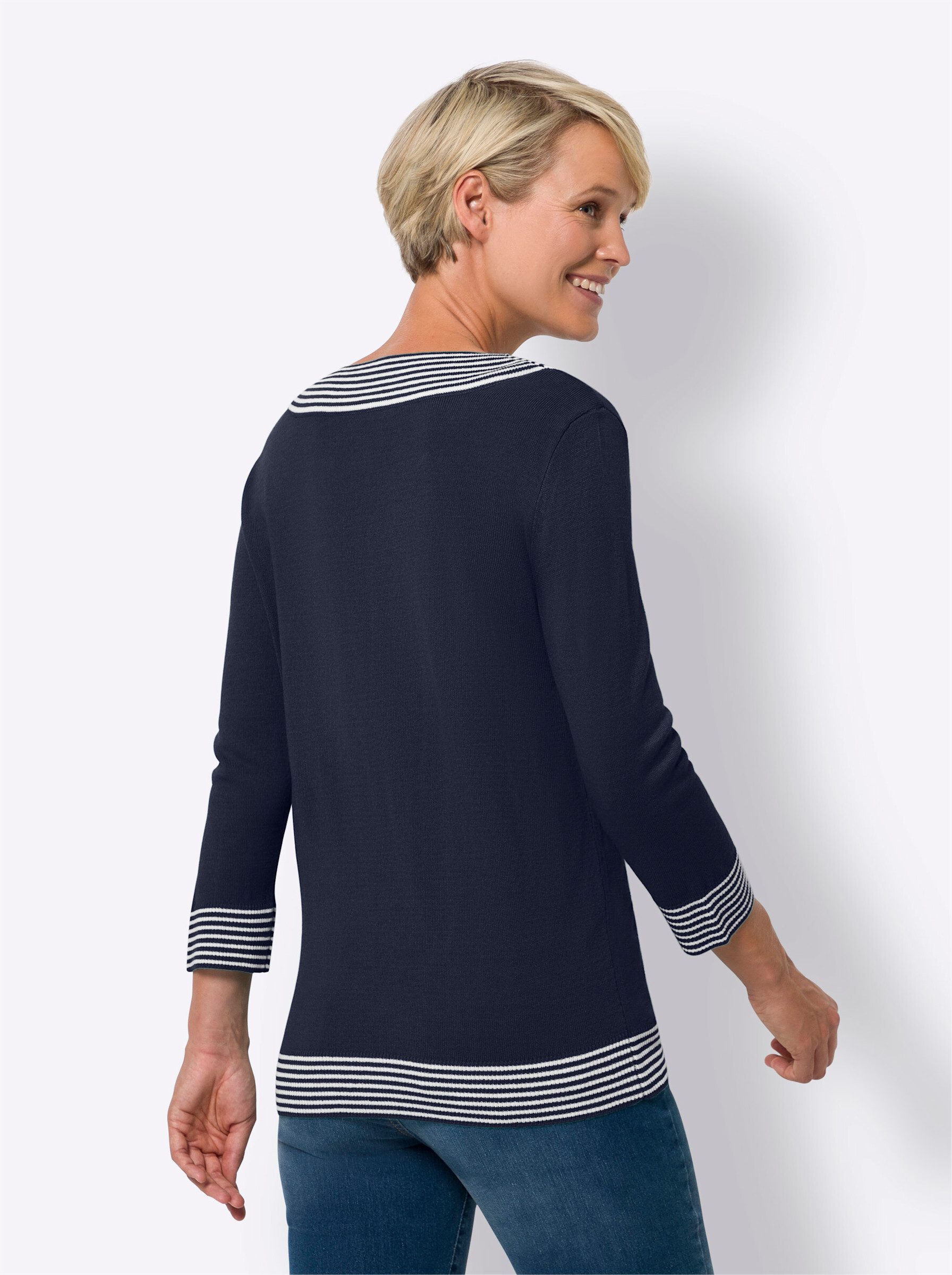 Sieh an! Strickpullover 3/4 Arm-Pullover günstig online kaufen