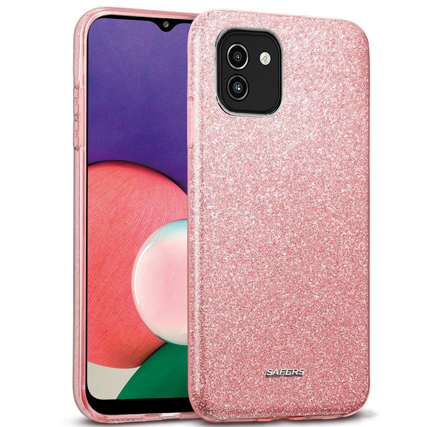 Handyhülle Glitzer Glamour Hülle für Samsung Galaxy A03