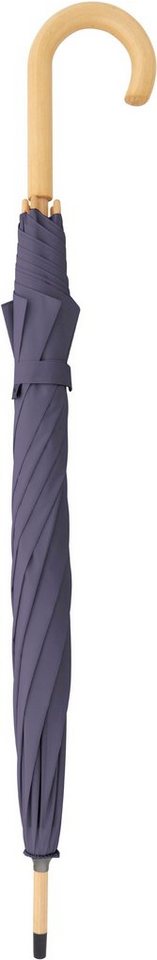 doppler® Stockregenschirm nature Long uni, perfect purple, aus recyceltem  Material, Für das Schirmdach werden recycelte PET-Flaschen verwendet