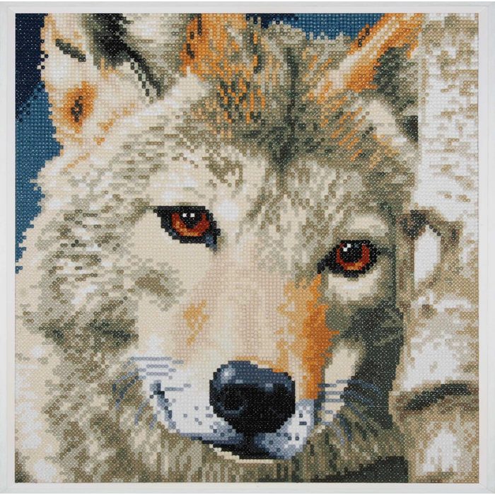 Lanarte Kreativset Lanarte Diamond Painting Packung Wolf (35 x 35 cm) (embroidery kit)