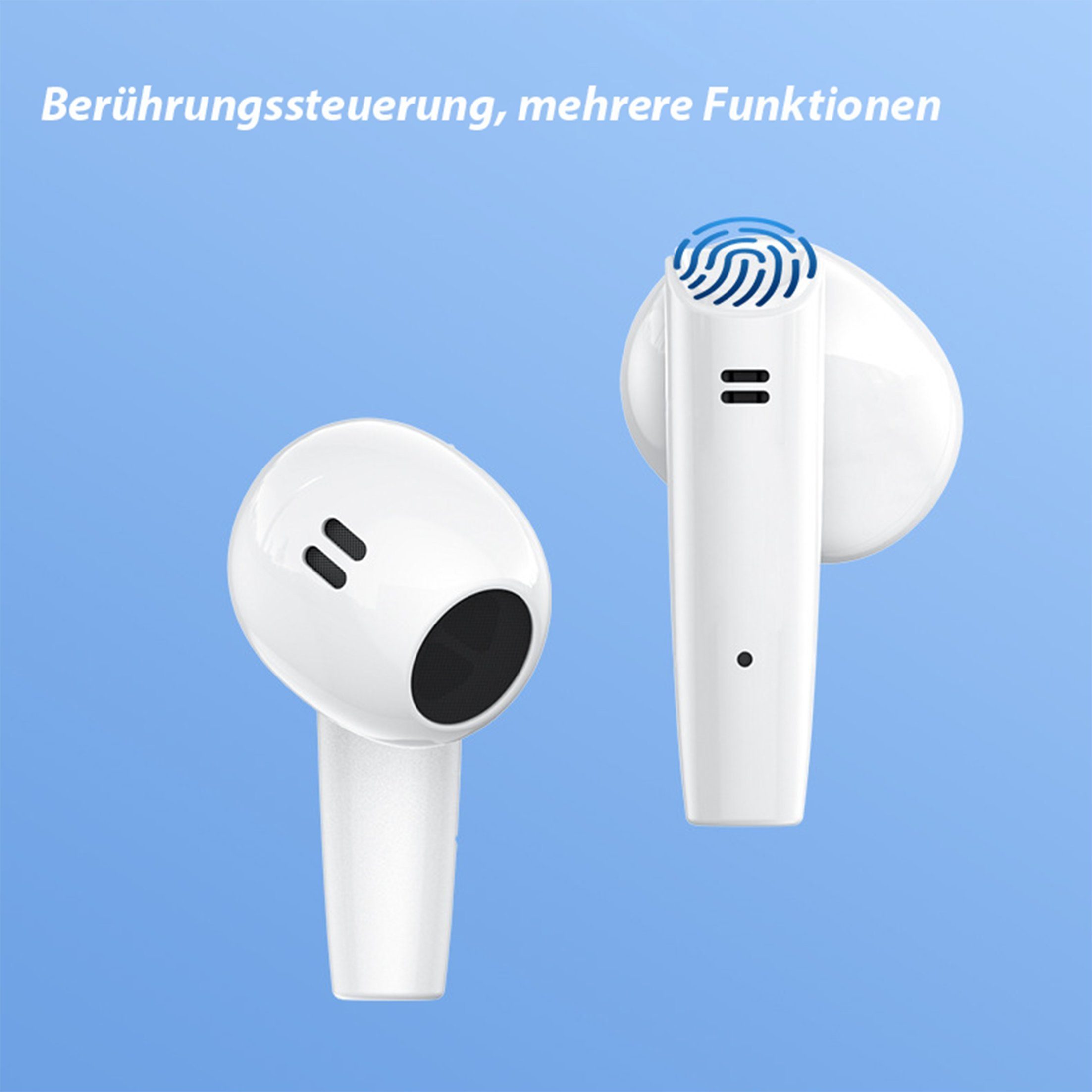 Geräuschunterdrückung,Smart Kopfhörer,In-Ear-Bluetooth-Kopfhörer mit Funk-Kopfhörer Lila Diida