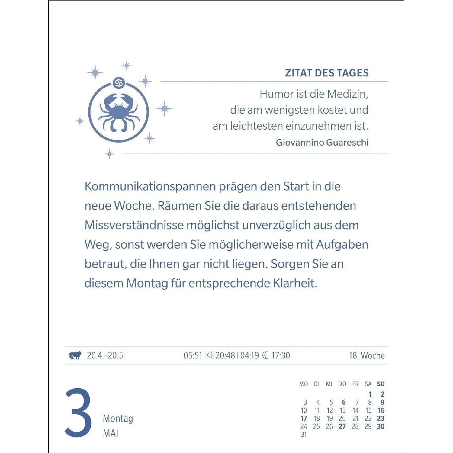 Harenberg Kalender Verlag Abreißkalender Krebs Sternzeichenkalender 2027 - Tagesabreißkalender - Ihr...