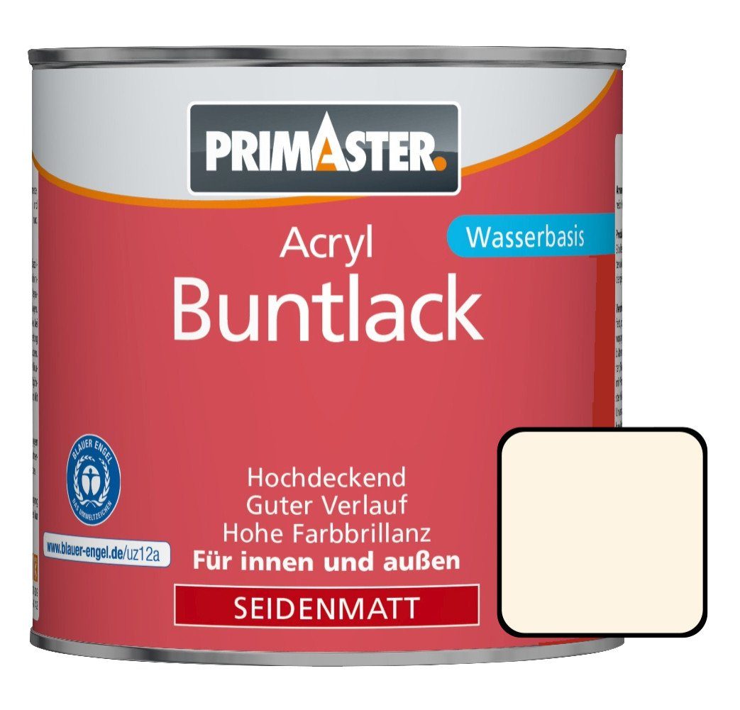 Primaster Acryl-Buntlack Primaster Acryl 125 RAL cremeweiß 9001 Buntlack ml