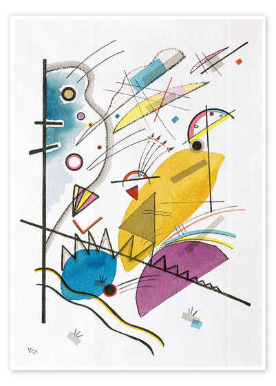 Posterlounge Poster Wassily Kandinsky, Durchgehender Strich, Malerei