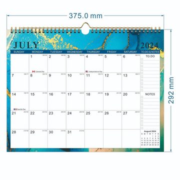 XDeer Wandkalender Kalender Wandkalender 2023 2024 - Großer Monatskalender Juli 2023 bis, Dezember 2024 - Familienkalender 2023/24 Querformat