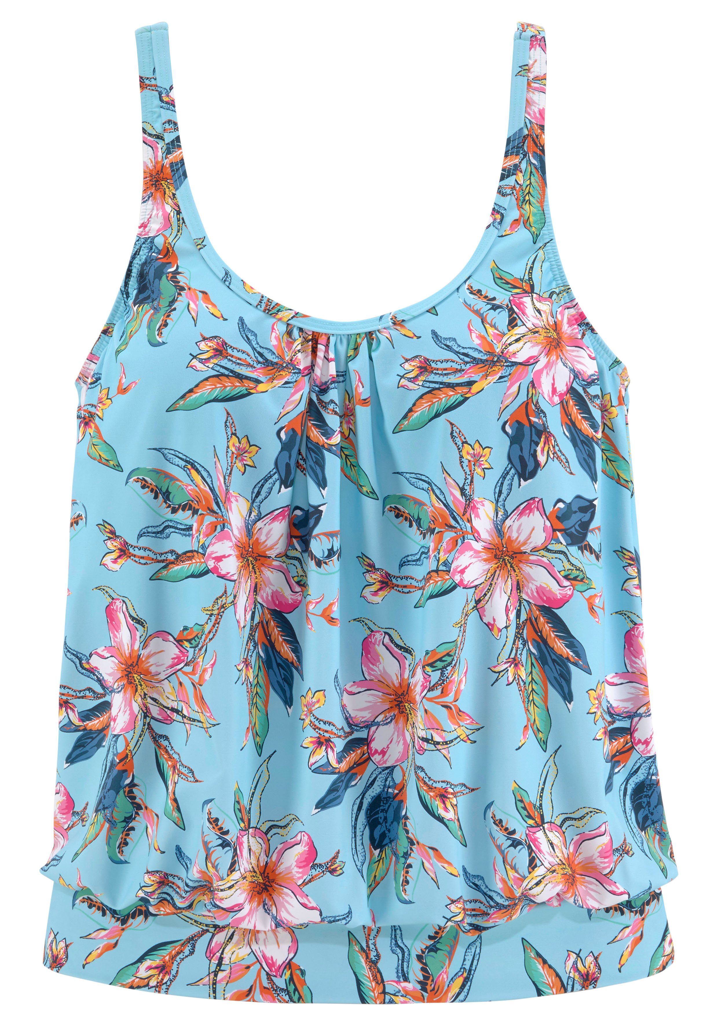 LASCANA Tankini-Top Malia, mit lockerem Schnit und tropischem Print günstig online kaufen