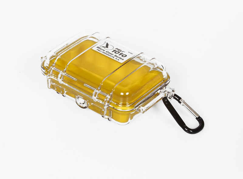 Peli Aufbewahrungsbox, Peli 'MicroCase' - 1010 transparent-gelb