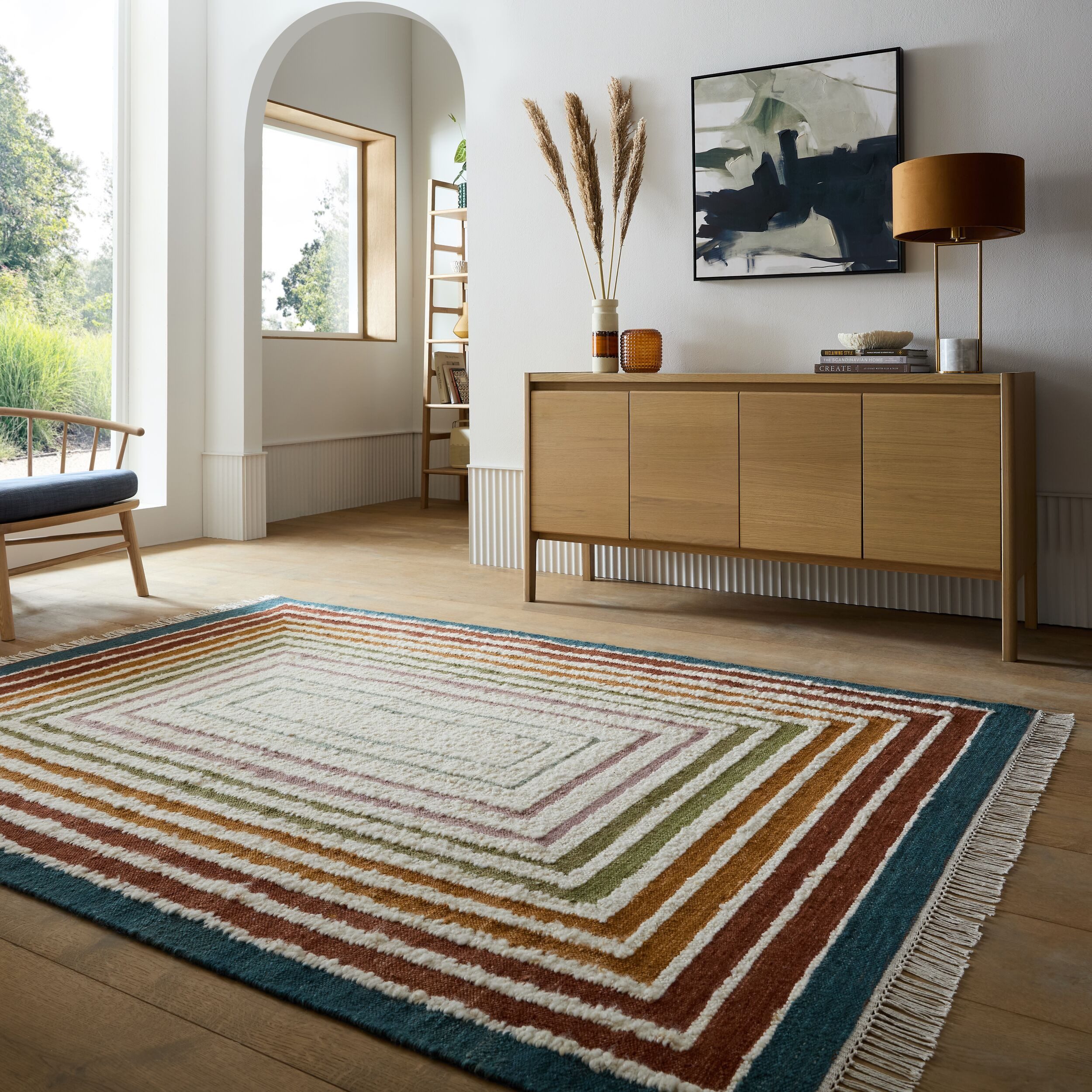 FLAIR RUGS Teppich BOUCLE WOOL FRAME, rechteckig, Höhe: 0 mm