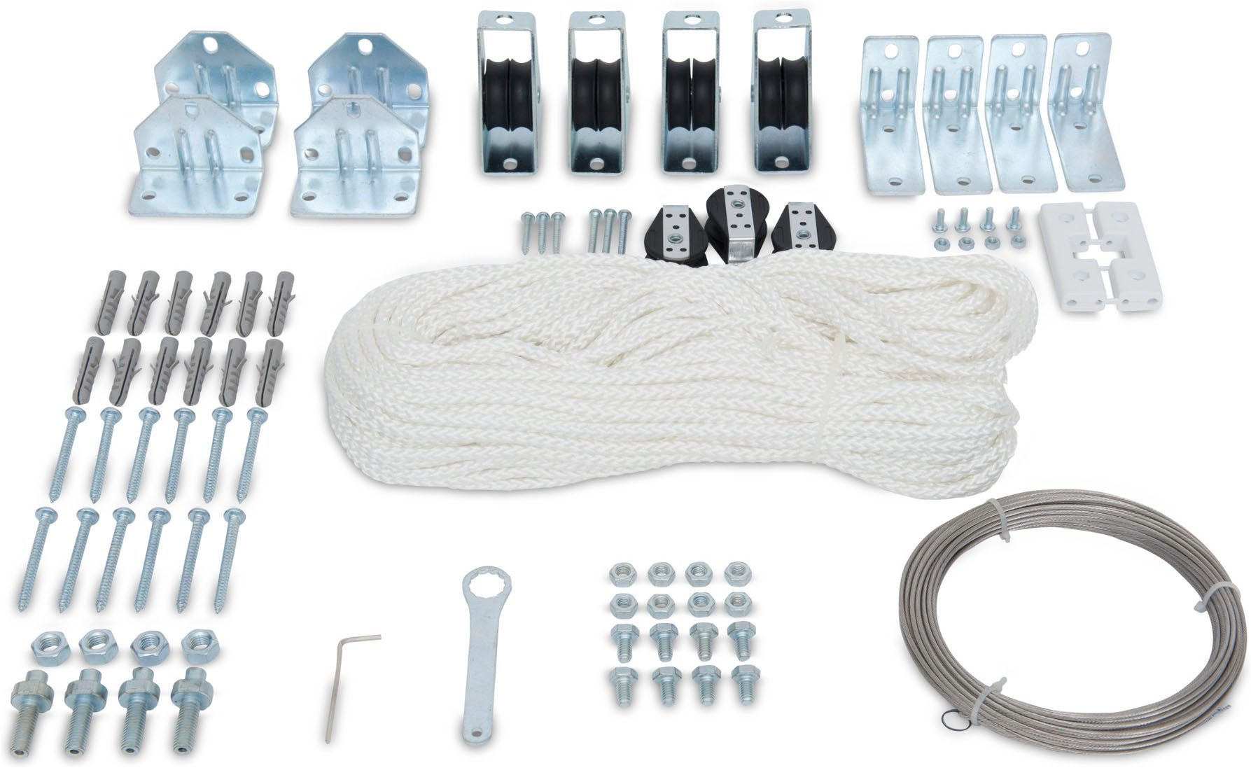 Windhager Seilspanngarnitur, Seilzug-Set zum Spannen von Sonnensegeln