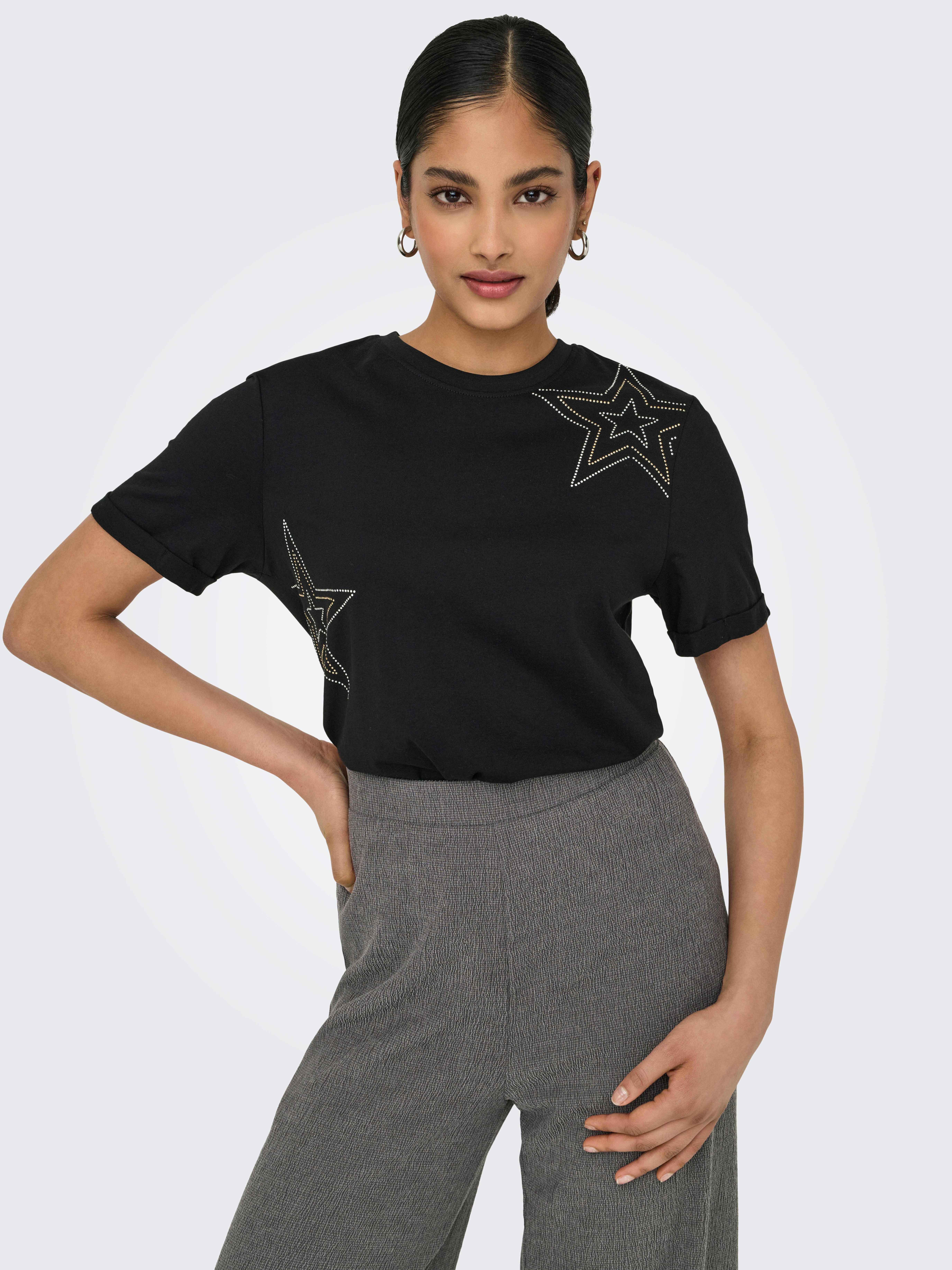 ONLY Kurzarmshirt ONLHOLLIS LIFE S/S O-NECK günstig online kaufen