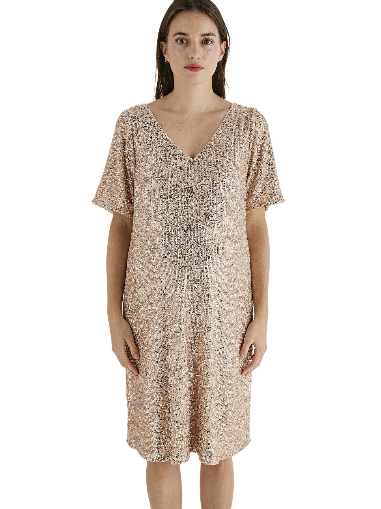 Minikleid Festliches Umstandskleid mit Pailletten