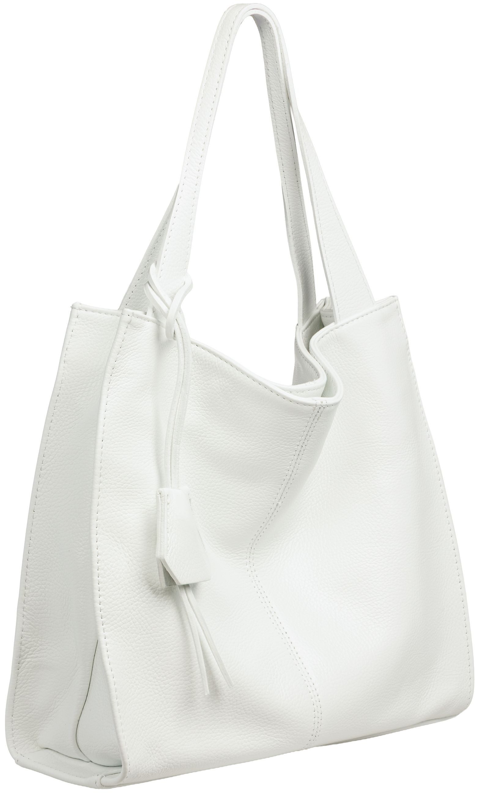 Caspar Schultertasche Großer XL Damen Leder Shopper Tasche - PREMIUM LINE - Modell No.832, elegant, robust & unempfindlich - 100% Echtleder - Handmade in Italy