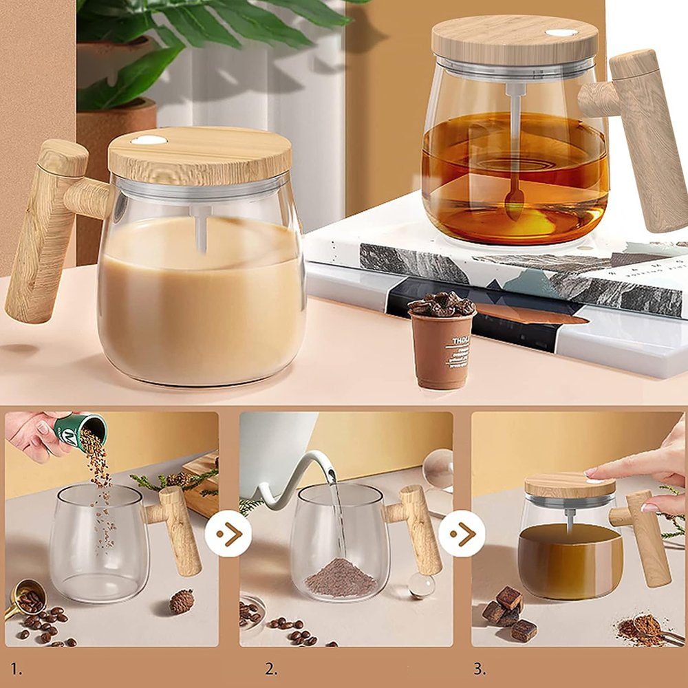 geeignet Tasse Bedee Rührbecher, Becher Elektrischer Kaffee/Milch/Proteinpulver für Kaffeebecher, Selbstrührender Rotierender