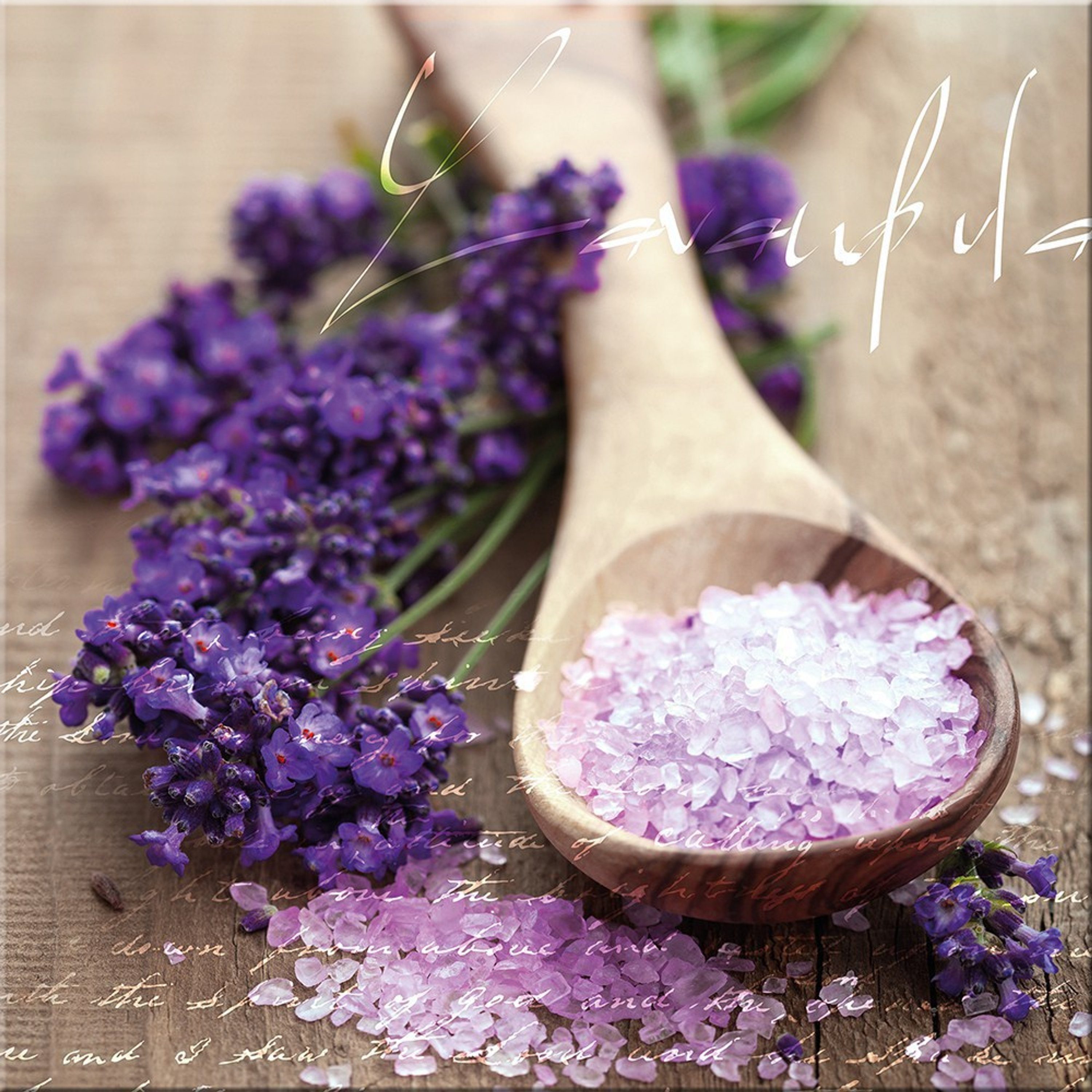 Lavendel Lavendel Spa: Blumen lila, artissimo Bild 30x30cm Glasbild Glasbild Wellness