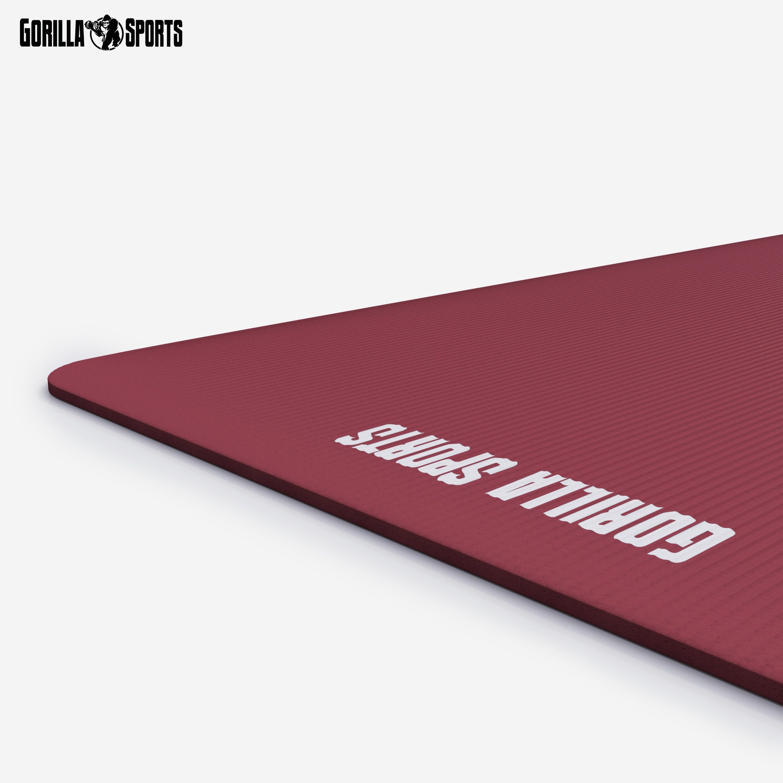 GORILLA SPORTS Yogamatte 190x60cm / 190x100cm, Tragegurt, Rutschfest - Fitnessmatte, Gymnastik
