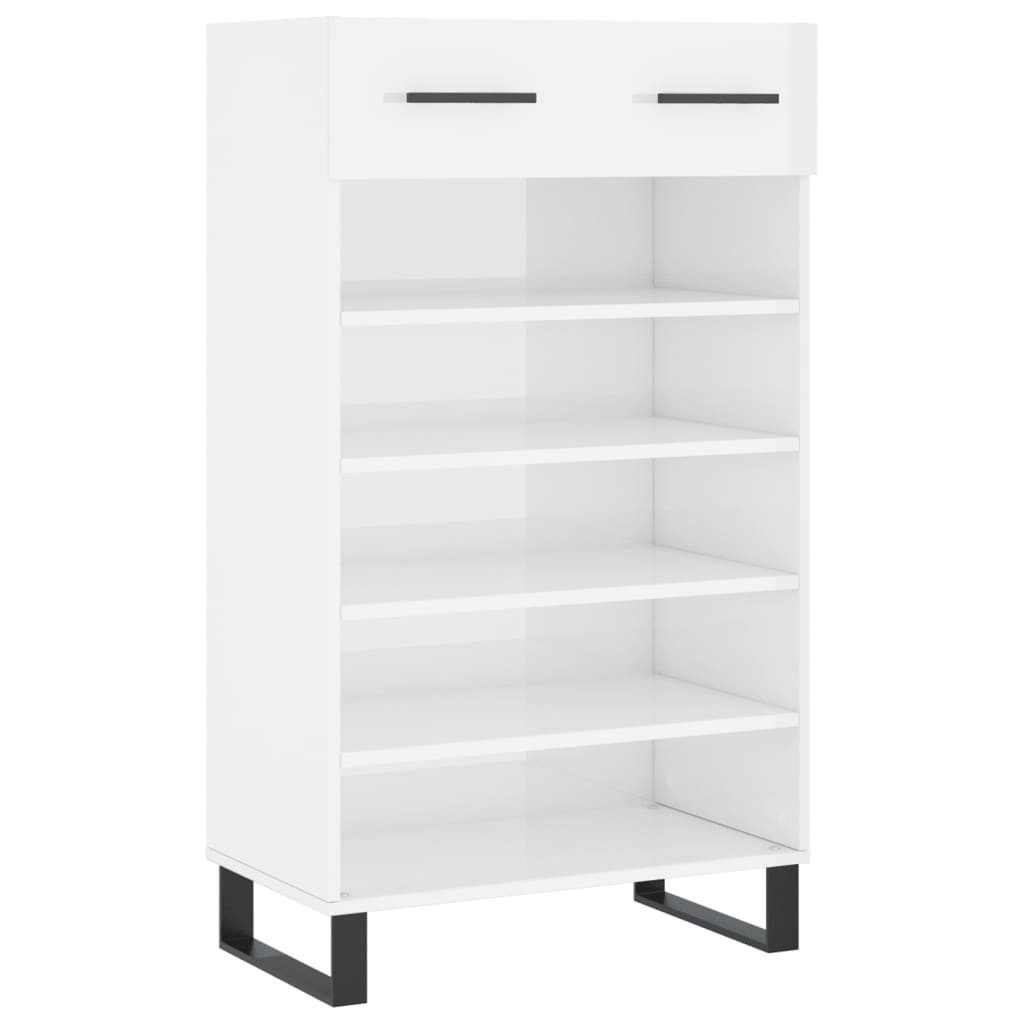 vidaXL Schuhschrank Schuhschrank Hochglanz-Weiß 60x35x105 cm günstig online kaufen