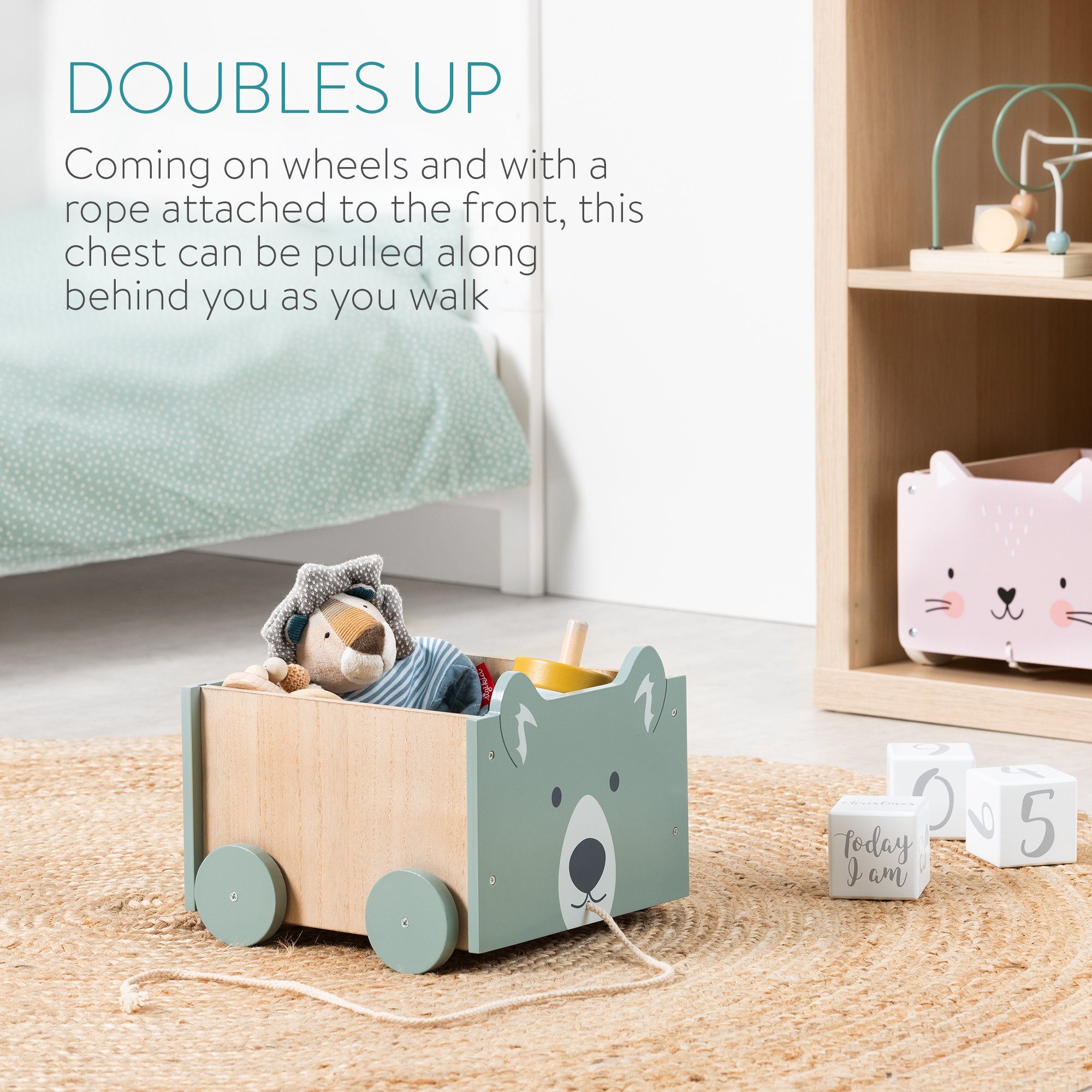 Navaris Dekoobjekt Navaris Spielzeugkiste Kiste Aufbewahrung für Spielzeug günstig online kaufen