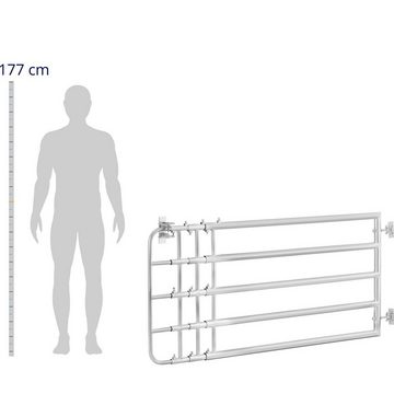 Wiesenfield Wildzaun Weidetor verstellbar 500 - 570 cm Weidezauntor mit Gitter verzinkter