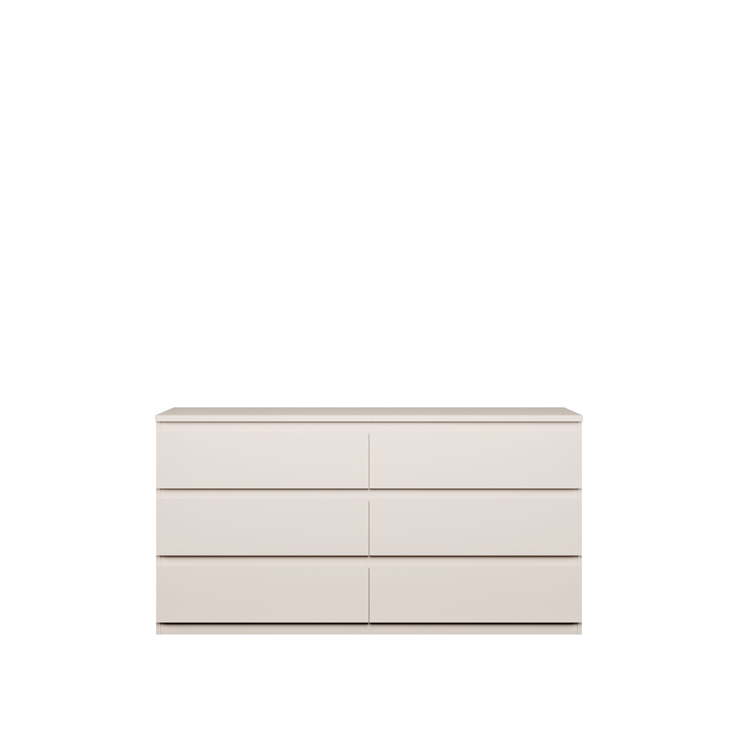 PREISBRECHER Schubkastenkommode LISSON, in Sand - 153,5x79,9x42,2cm (BxHxT)