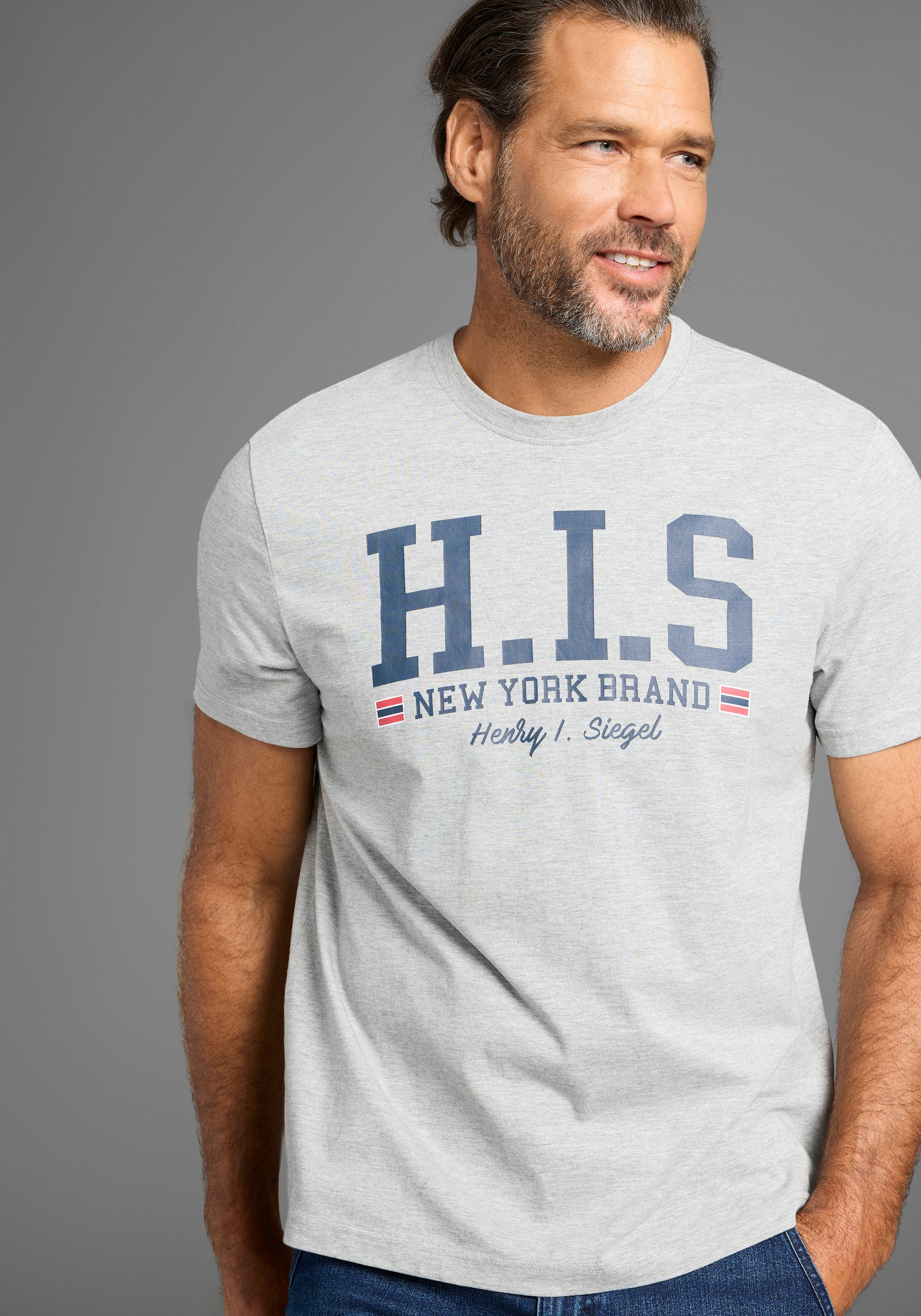 H.I.S T-Shirt mit trendigem Markenlogo im günstig online kaufen