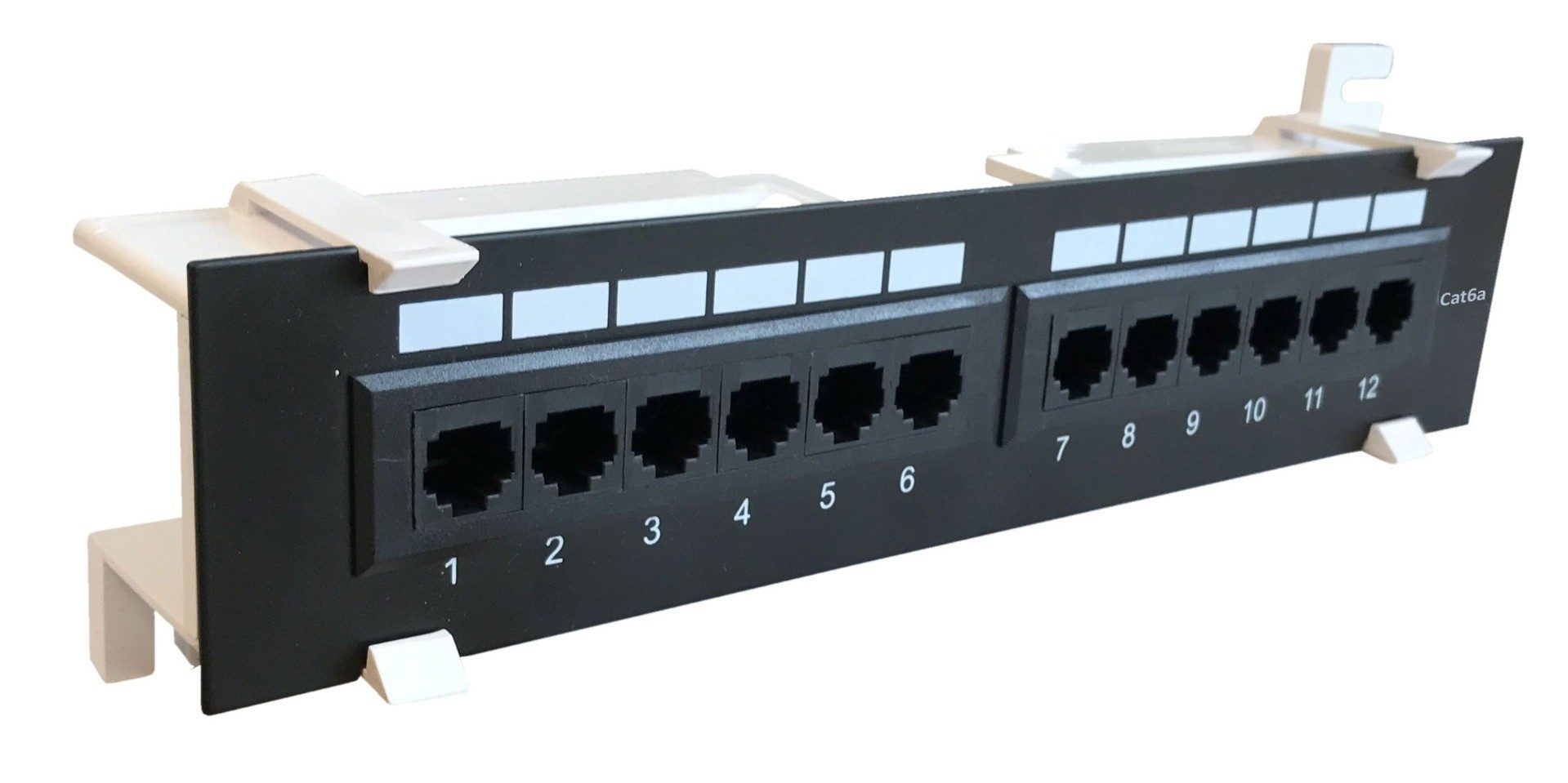 DSIT CAT 6a Wand Patchpanel, 12-fach UTP Netzwerk-Panel (12 Ports)