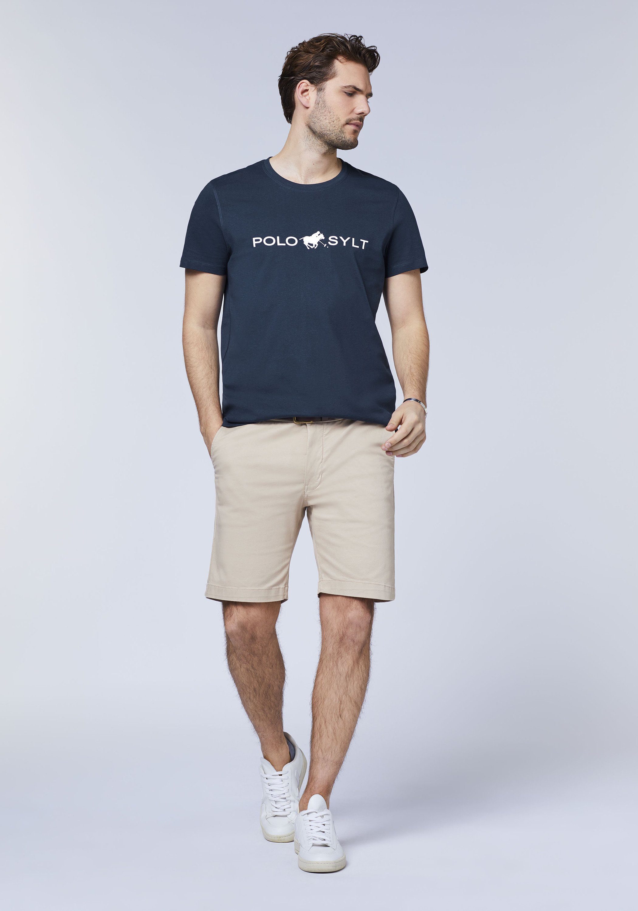 Polo Sylt Print-Shirt mit auffälligem Logo-Print