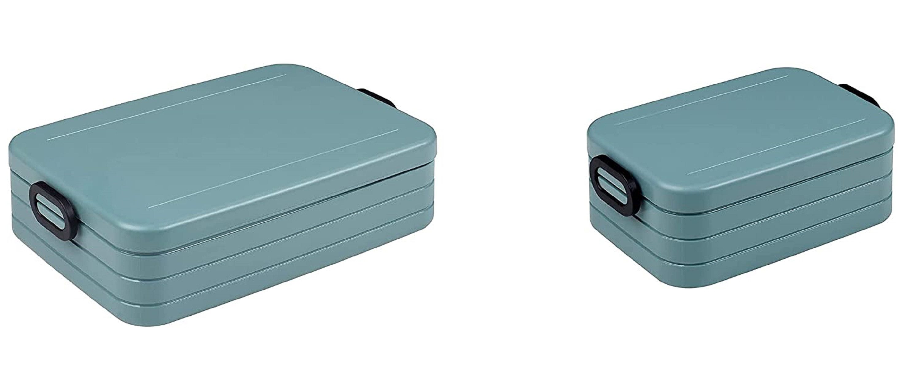 Mepal Lunchbox Lunchbox Set für Mealprep mit Trennwand, spülmaschinenfest, Kunststoff, Nordic Green, ideal für unterwegs