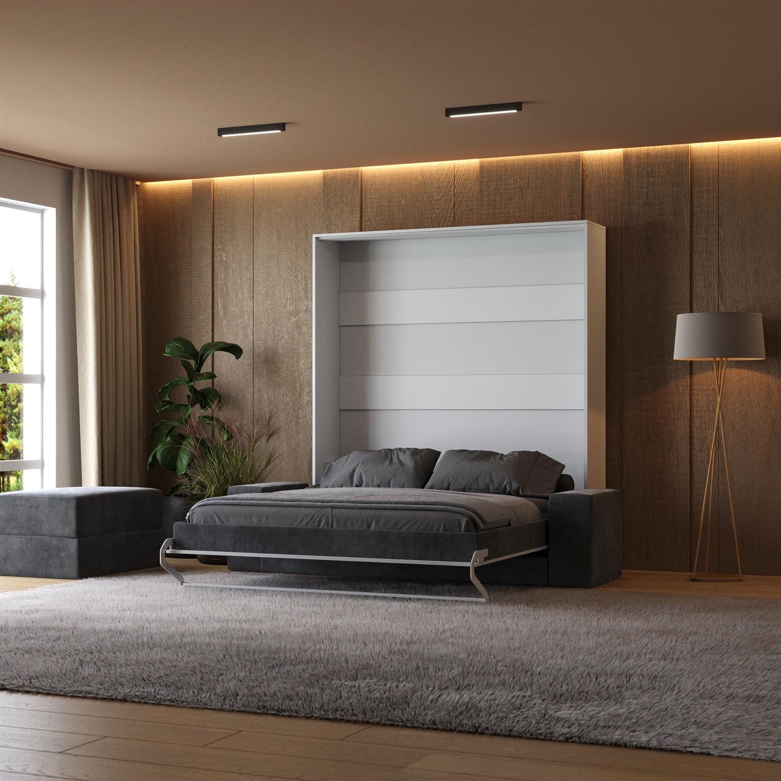 SMARTBett Schrankbett Schrankbett + SOFA Anthrazit günstig online kaufen