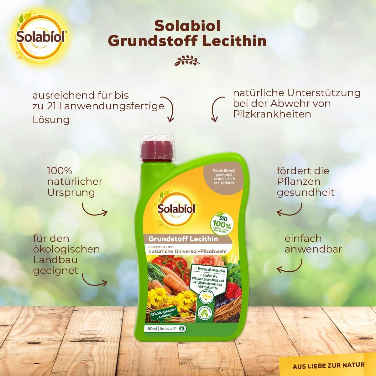 Solabiol Pflanzen-Pilzfrei Solabiol Grundstoff Lecithin 800 ml Konzentrat