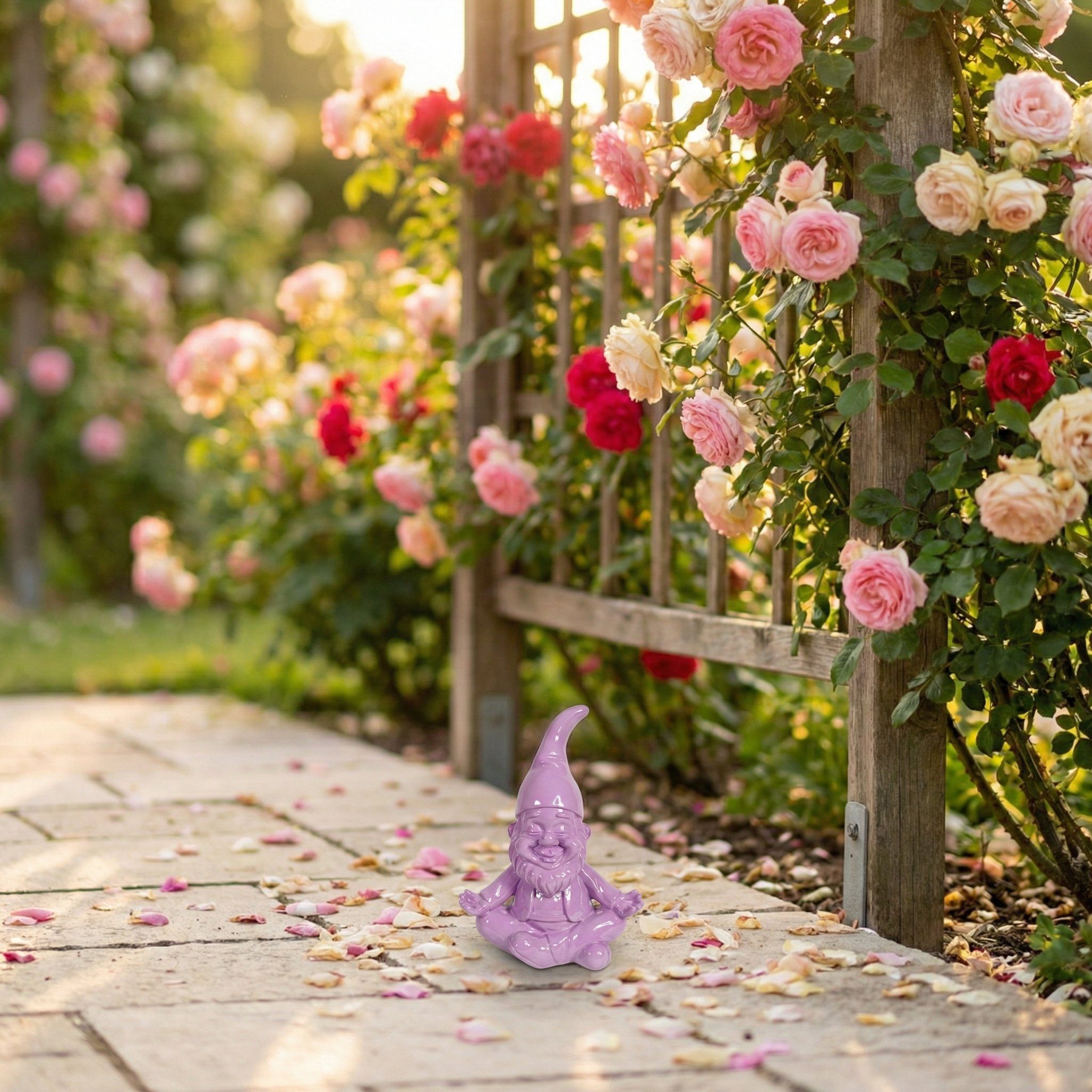 colourliving Gartenzwerg GartenPoser Yoga-Gartenzwerg »ZenPoser«, in 2 Größen & 6 Farben, (1 St), Wähle einfach deine Lieblingsfarbe und die passende Größe aus!