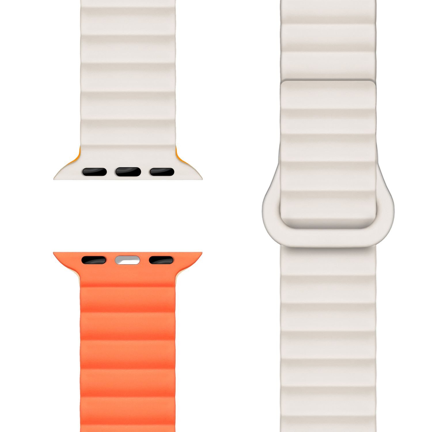 Nalia Smartwatch-Armband Apple Watch 49mm/46/45/44/42(Serie 1-3), Magnetisches Silikon Ersatzband / für Sport Fitness Uhr / Atmungsaktiv