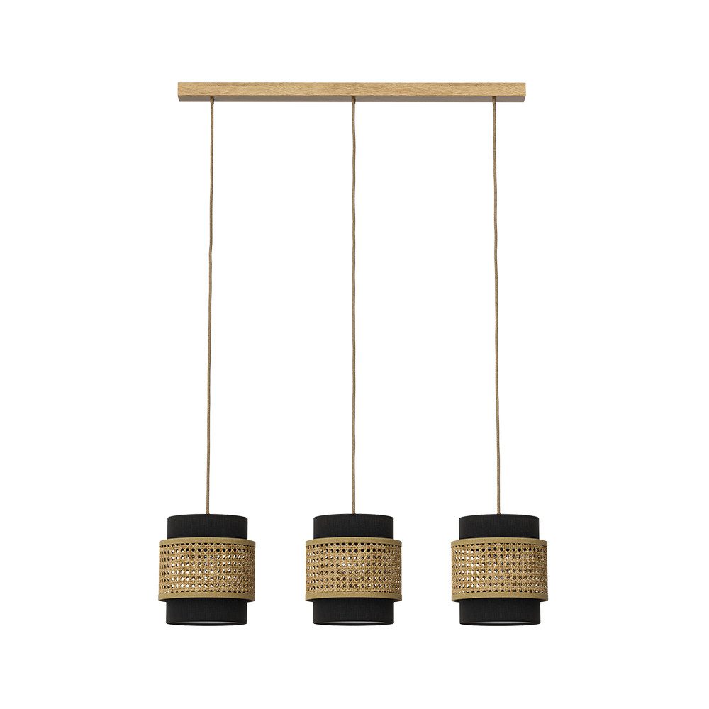 Vicco LED-Hängeleuchte Morten, Rattan/Schwarz, 70 x günstig online kaufen
