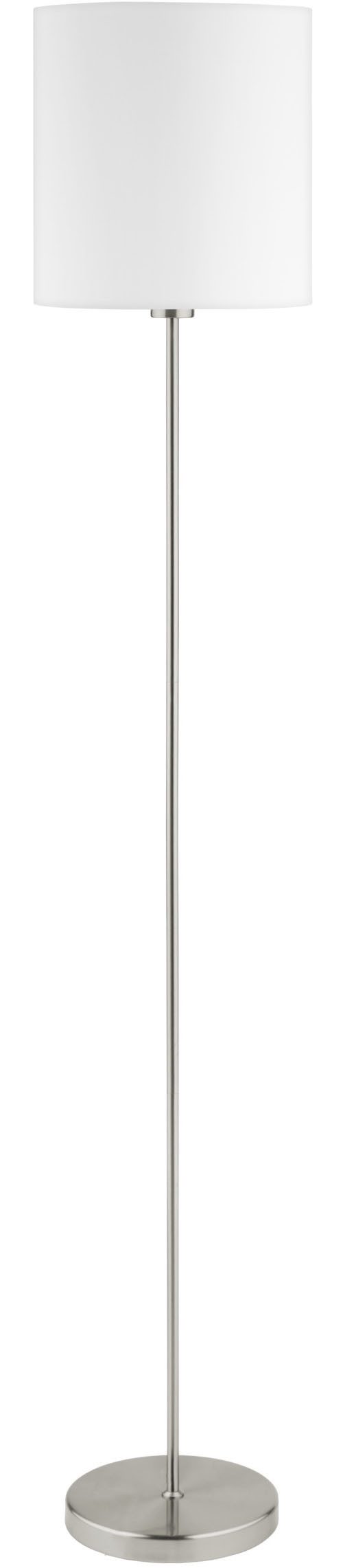 EGLO Stehlampe PASTERI Stehlampe - Stoff - Stahl - E27 - 1X60W - IP20, Ein-/Ausschalter, ohne Leuchtmittel, Standleuchte, Wohnzimmer, Esszimmer, Schalfzimmer, H157,5 x Ø28 cm