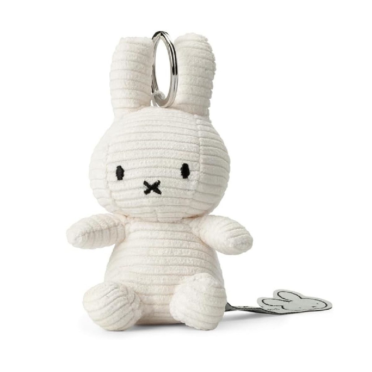 Bon Ton Toys Plüschanhänger Miffy Cord-Schlüsselanhänger Weiß 10 cm, weiches Plüschmaterial