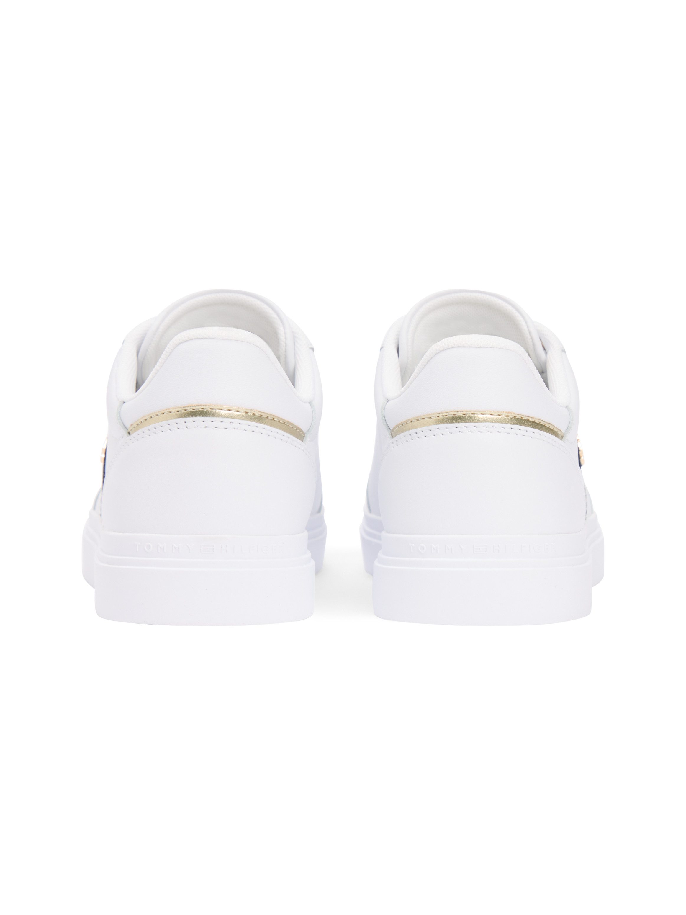 Tommy Hilfiger TH CHIC CUPSOLE WEBBING Plateausneaker Freizeitschuh, Halbschuh, Schnürschuh mit Kontrast-Textilstreifen