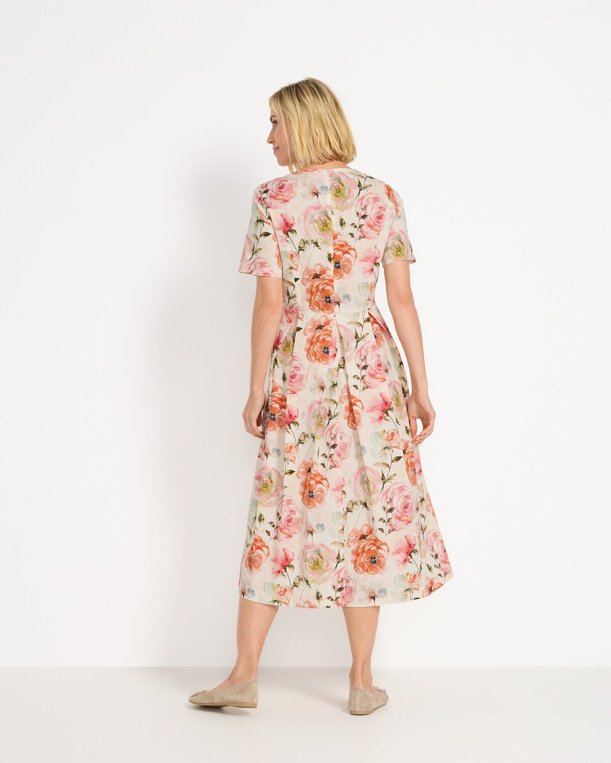 Highmoor Midikleid Halbarm-Kleid mit Rosendruck – Bild 5 von 5