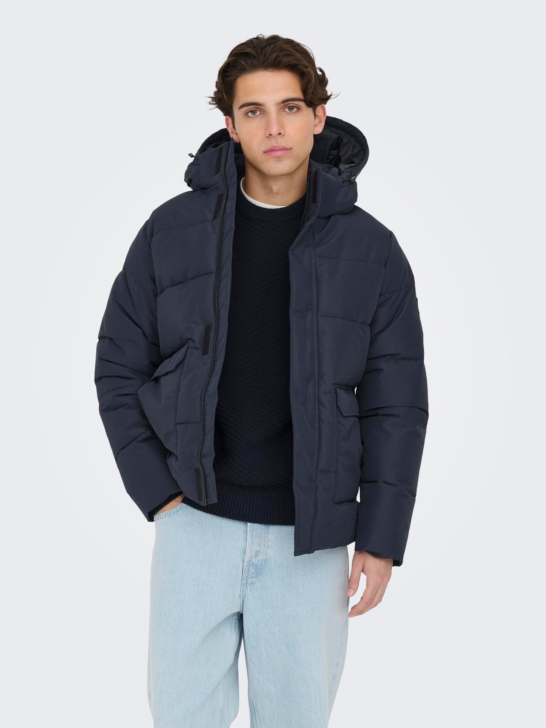 ONLY & SONS Steppjacke ONSCARL JACKET LIFE QUILTED OTW Dark NOOS Navy