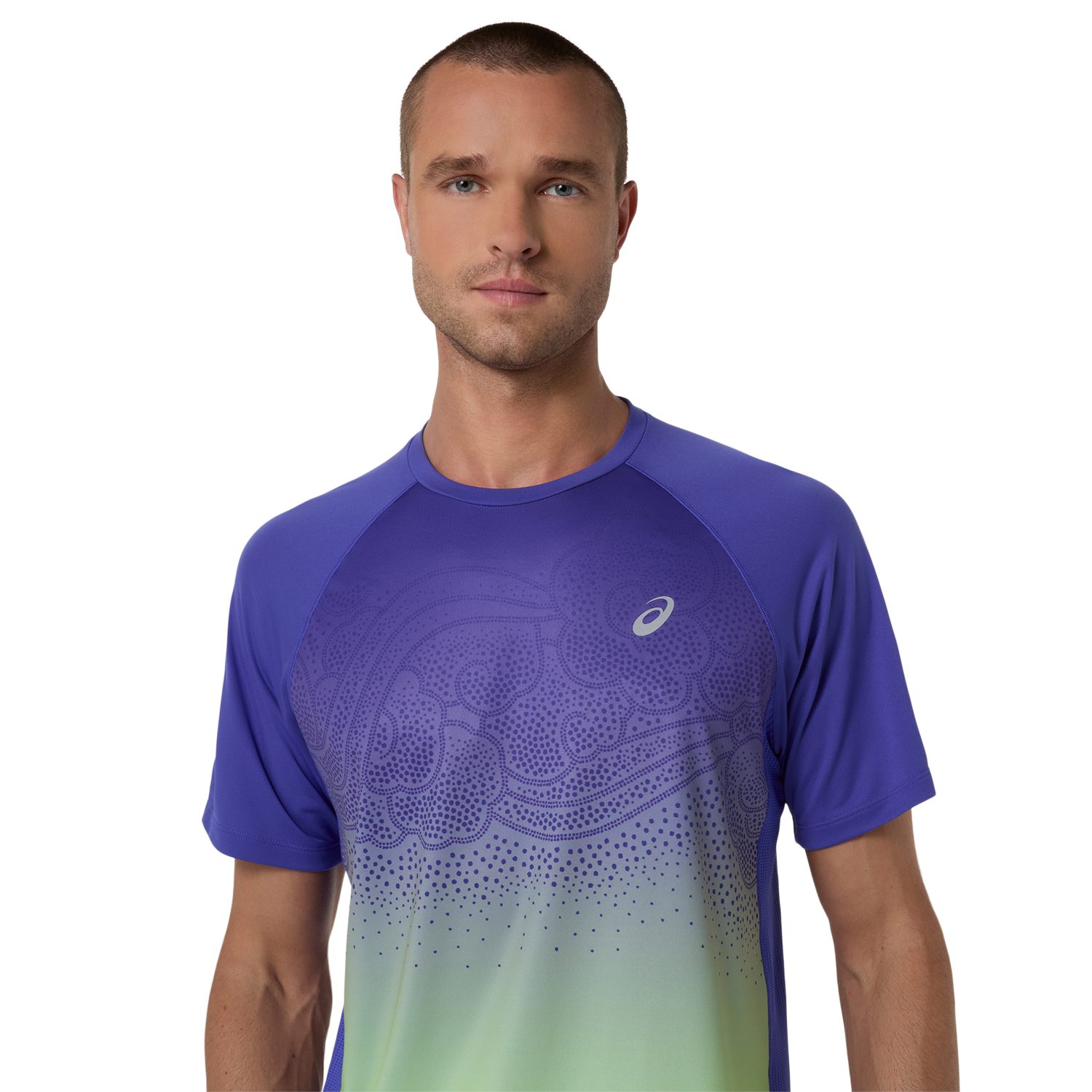 Asics Laufshirt ROAD FADE SS TOP Kurzarm, für Erwachsene, mit Grafik-Print, mit Mesh-Einsätzen