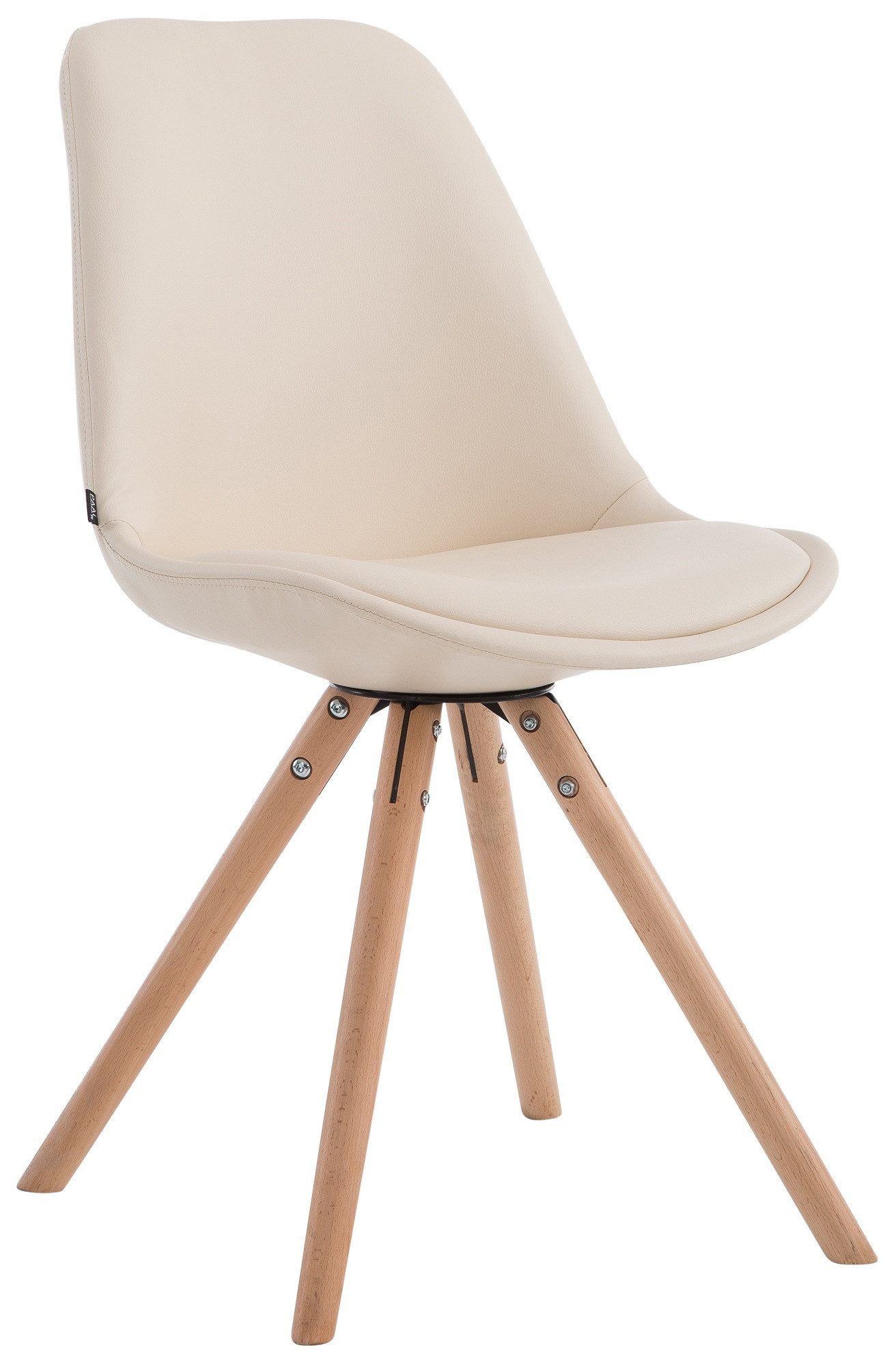 furnicato Besucherstuhl Esszimmerstuhl Laval 84x48x56 cm creme (1 St)