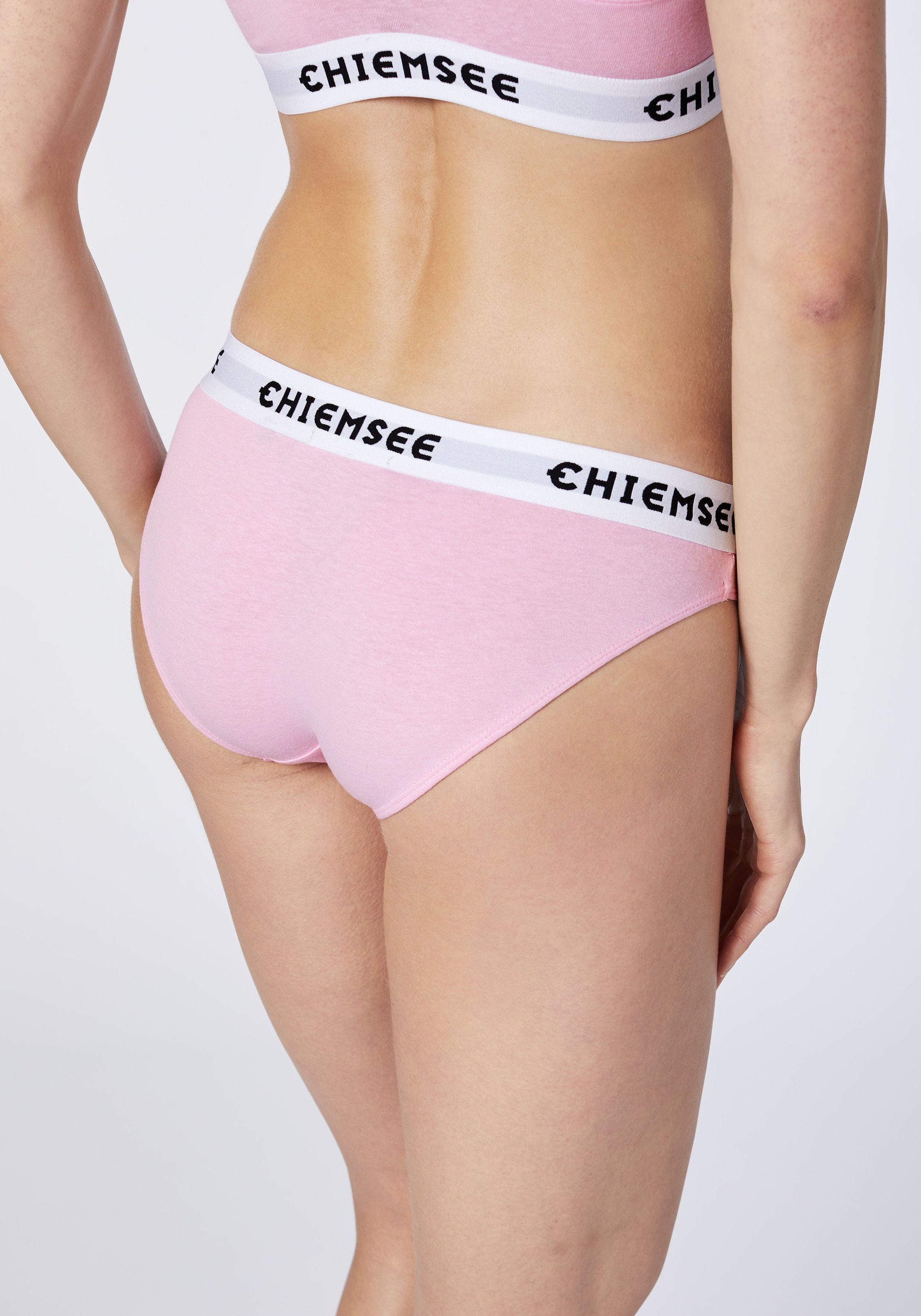 Chiemsee Slip 3er-Pack Slip mit Logo-Bund 3 (3er-Pack, 3-St) weiß/rosa
