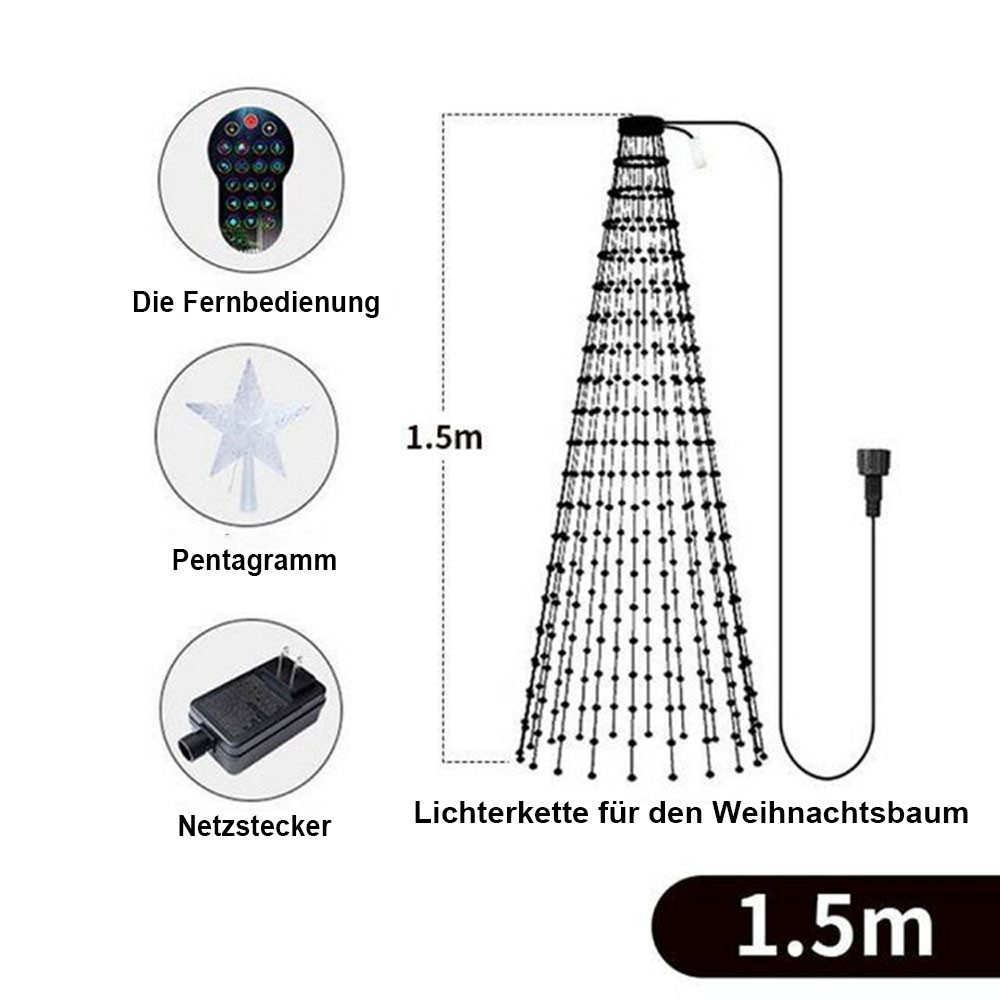 PRIISF LED-Lichterkette Weihnachtsbaum Lichterkette Lichtvorhang Weihnachts günstig online kaufen