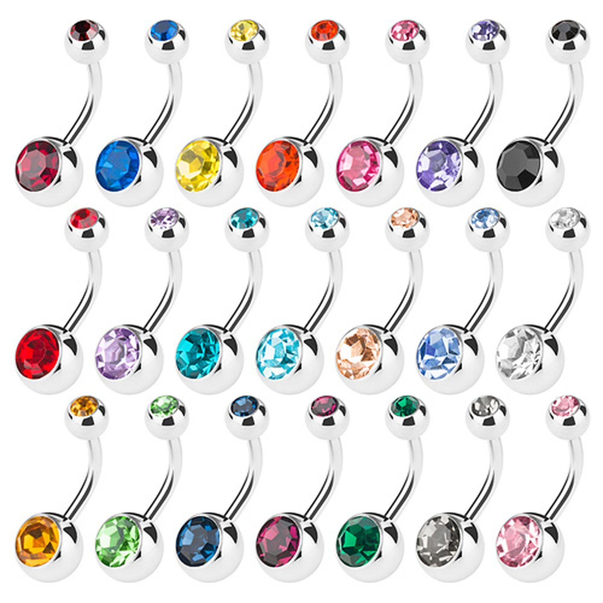 Taffstyle Bauchnabelpiercing Piercing Bauch Stecker Gebogen günstig online kaufen
