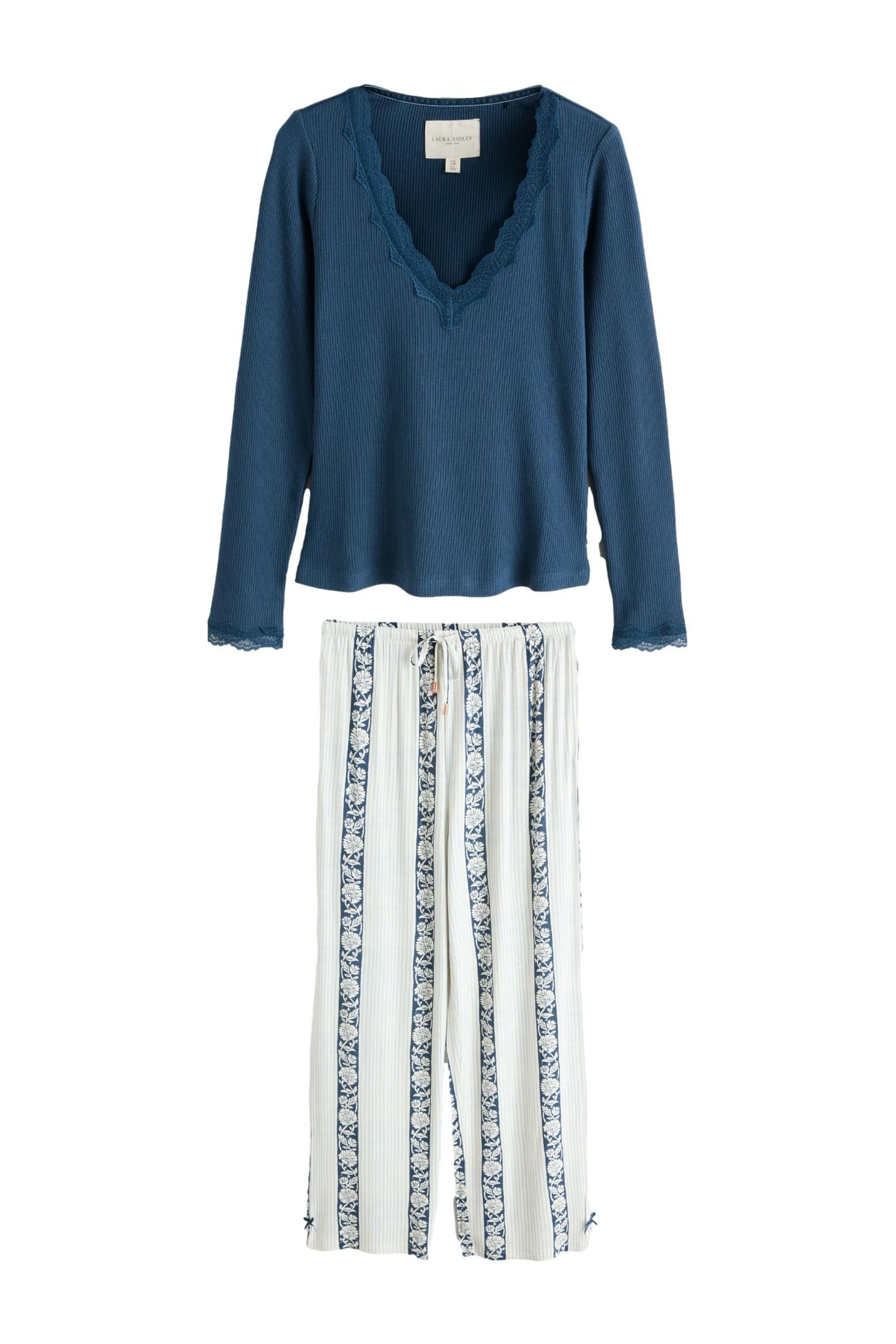 Pyjama Laura Ashley Jersey-Schlafanzug mit Spitze