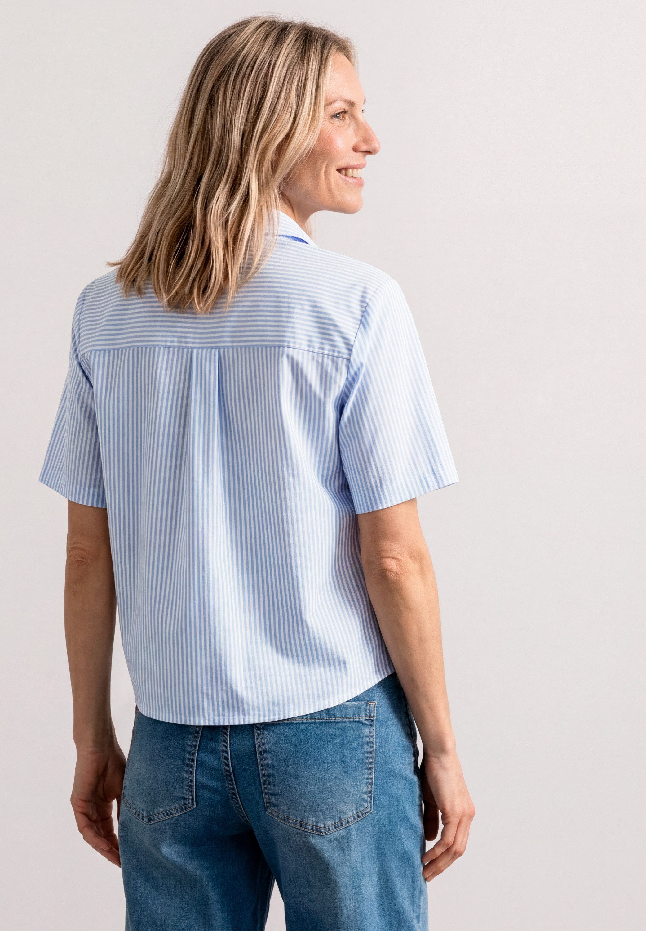 STREET ONE Hemdbluse aus reiner Baumwolle