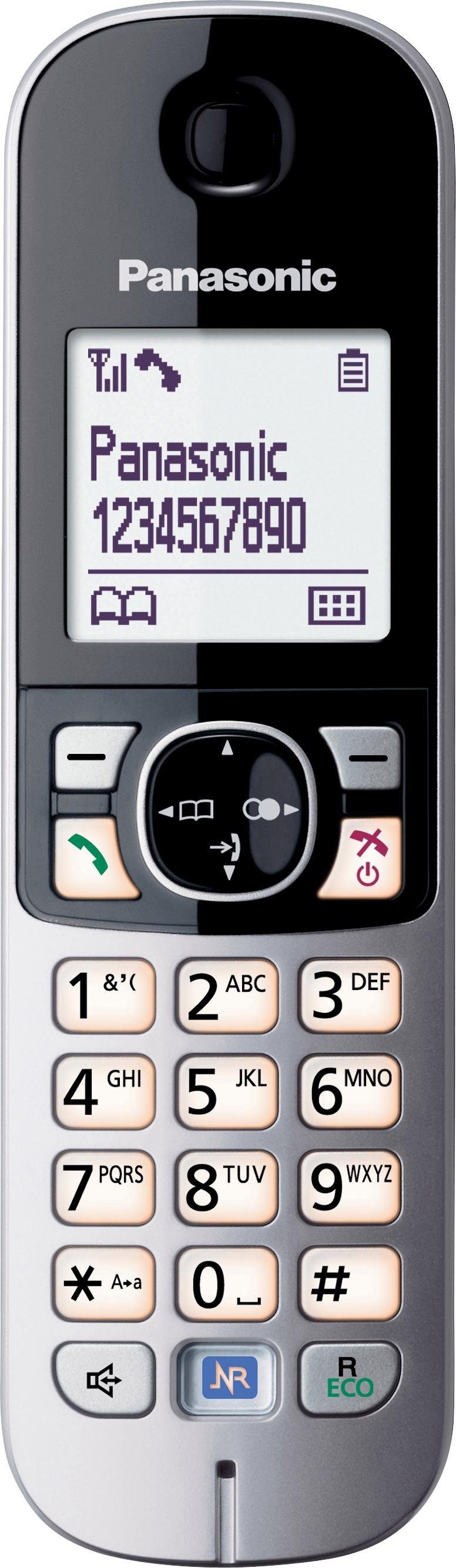 Panasonic KX-TG6811GS Schnurloses DECT-Telefon und schwarz Anrufer- mit 1, Wahlsperre) (Mobilteile