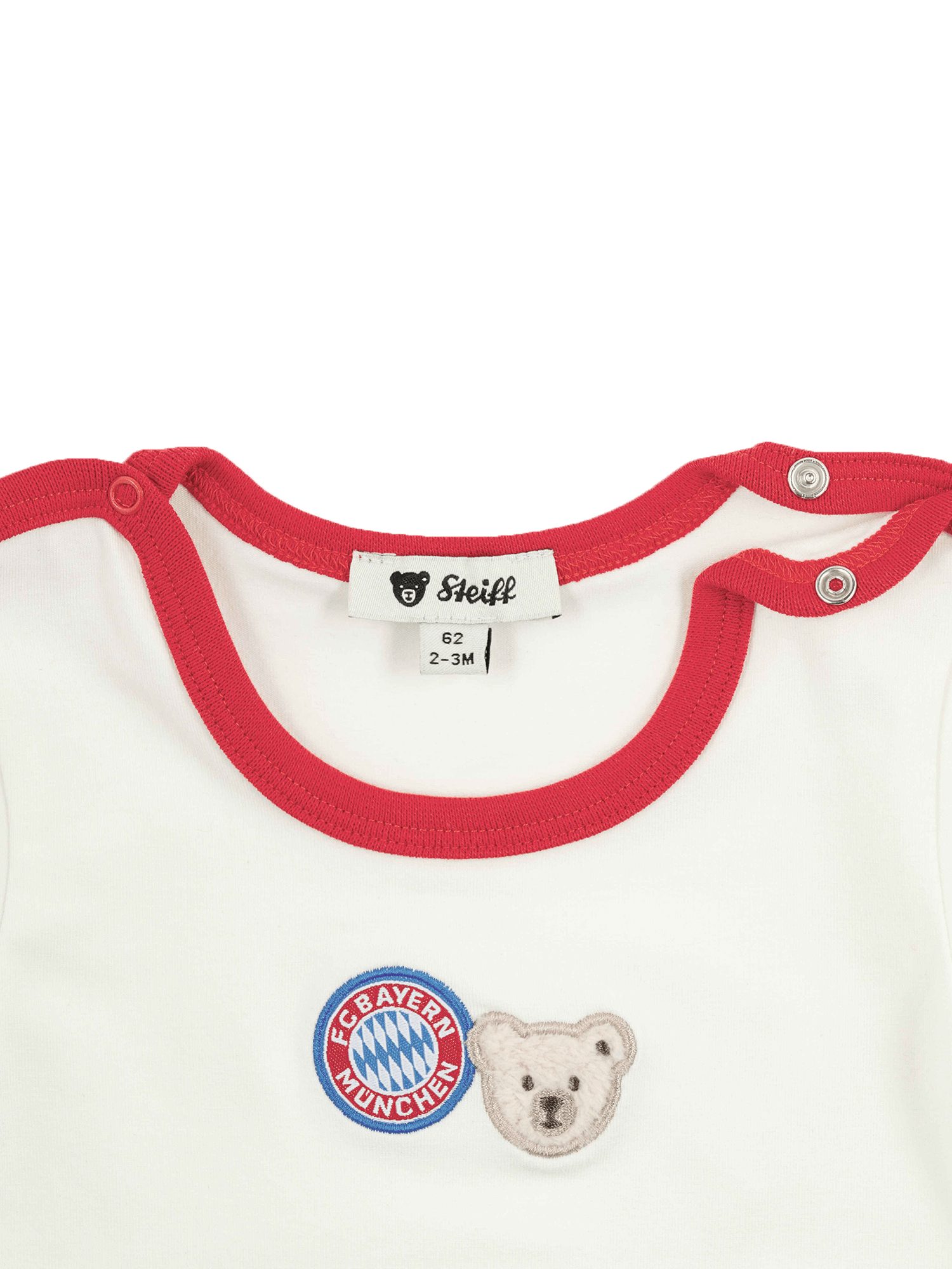 Steiff Body FC Bayern München, Body kurzarm, Baby, Weiß – Bild 3 von 4