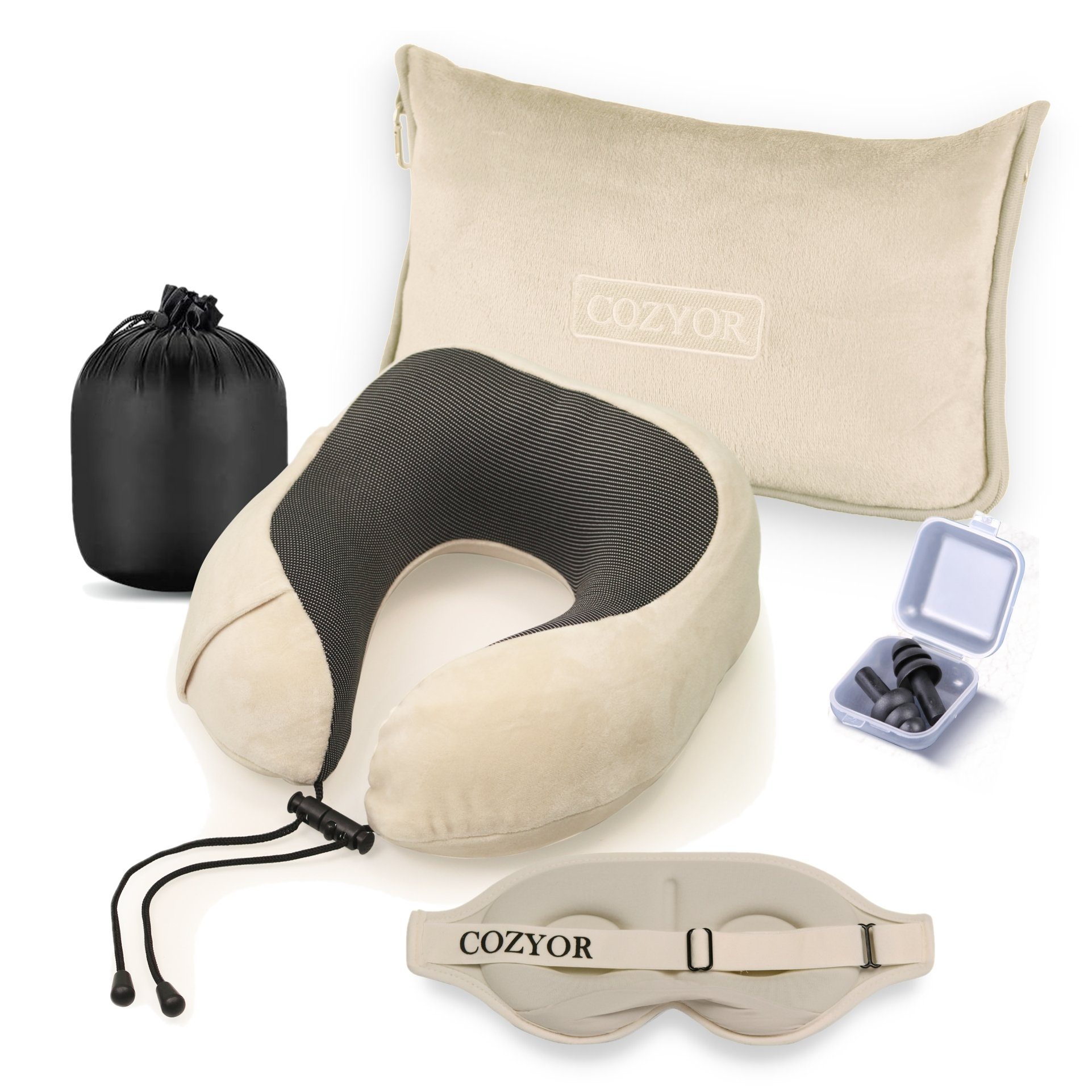 Cozyor Reisekissen und Reisedecke 2 in 1, Reiseset kuschelig weich + Rucksa günstig online kaufen