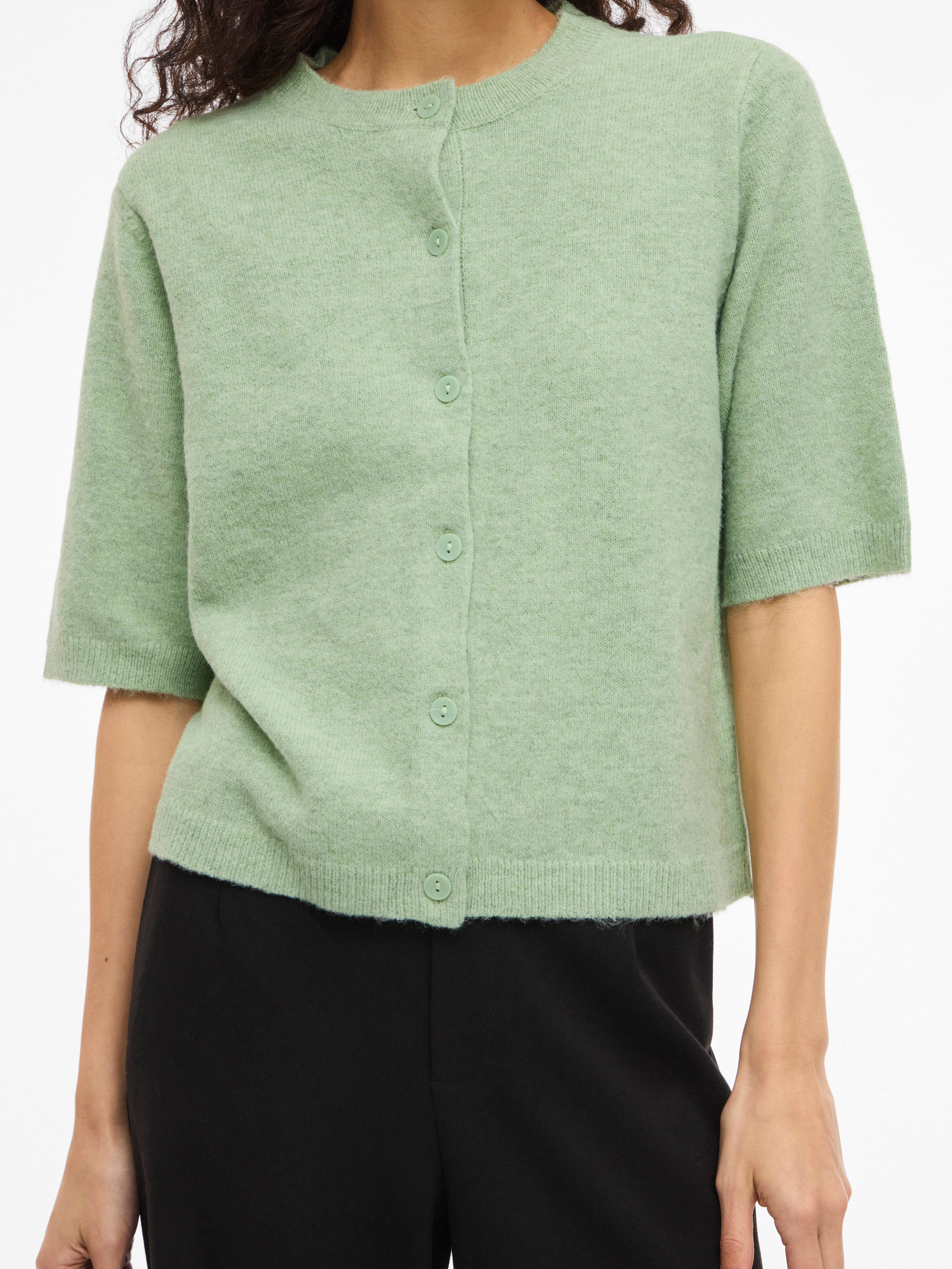 Vila Strickjacke VILIGA 2/4 O-NECK KNIT CARDIGAN - NOOS Materialmix, regular fit