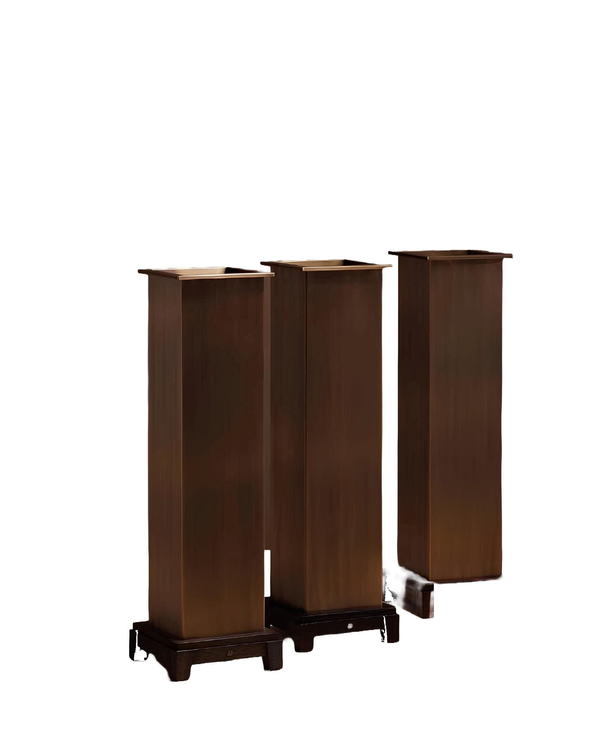 JVmoebel Blumenständer Wohnkultur Wohnzimmer Imitation Messing Deko neue Farbe braun (Blumentopf), Made in Italy