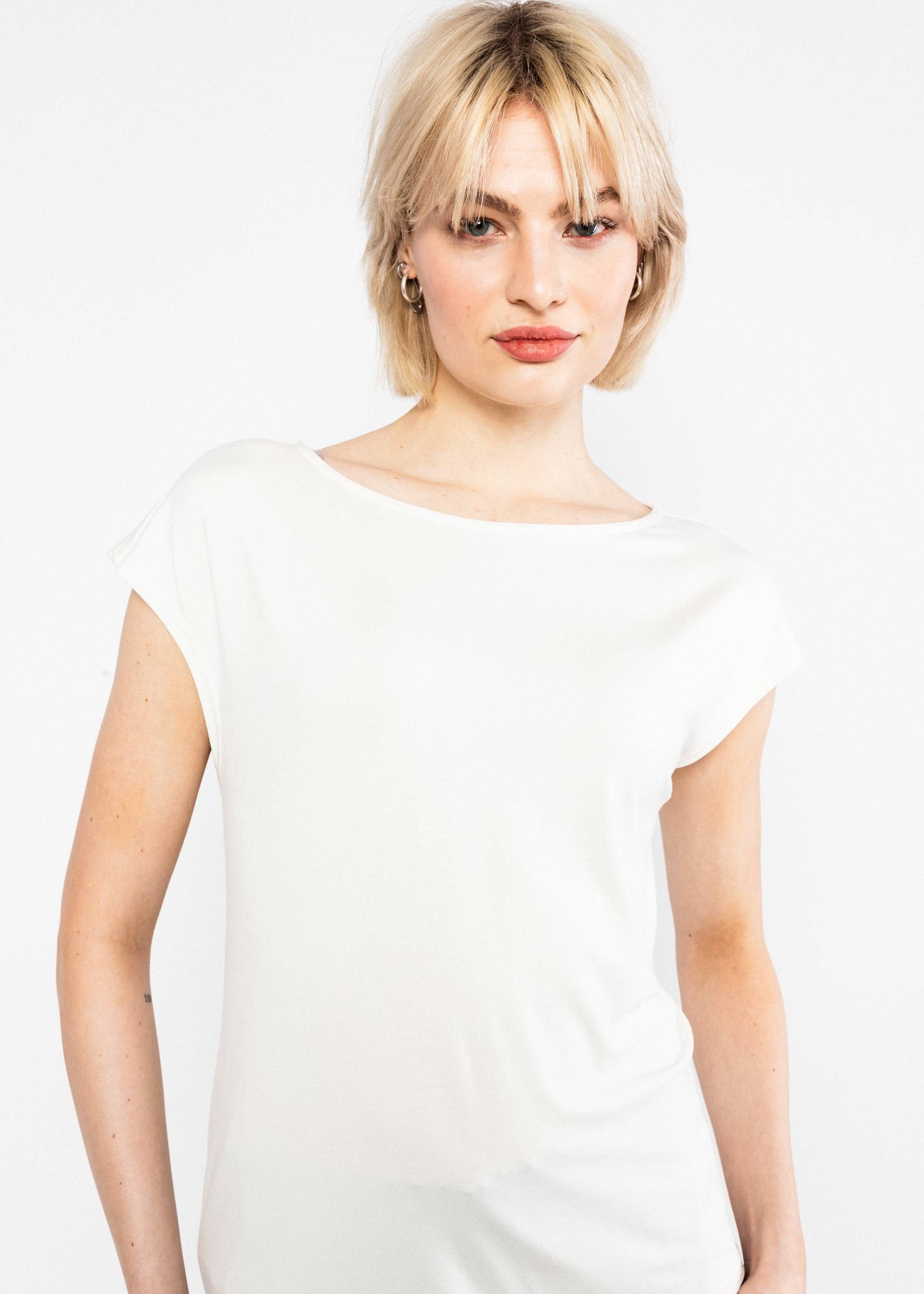 Blutsgeschwister Kurzarmshirt Breezy Flowgirl - Shirt Damen - Top - Basicshirt - weißes Shirt